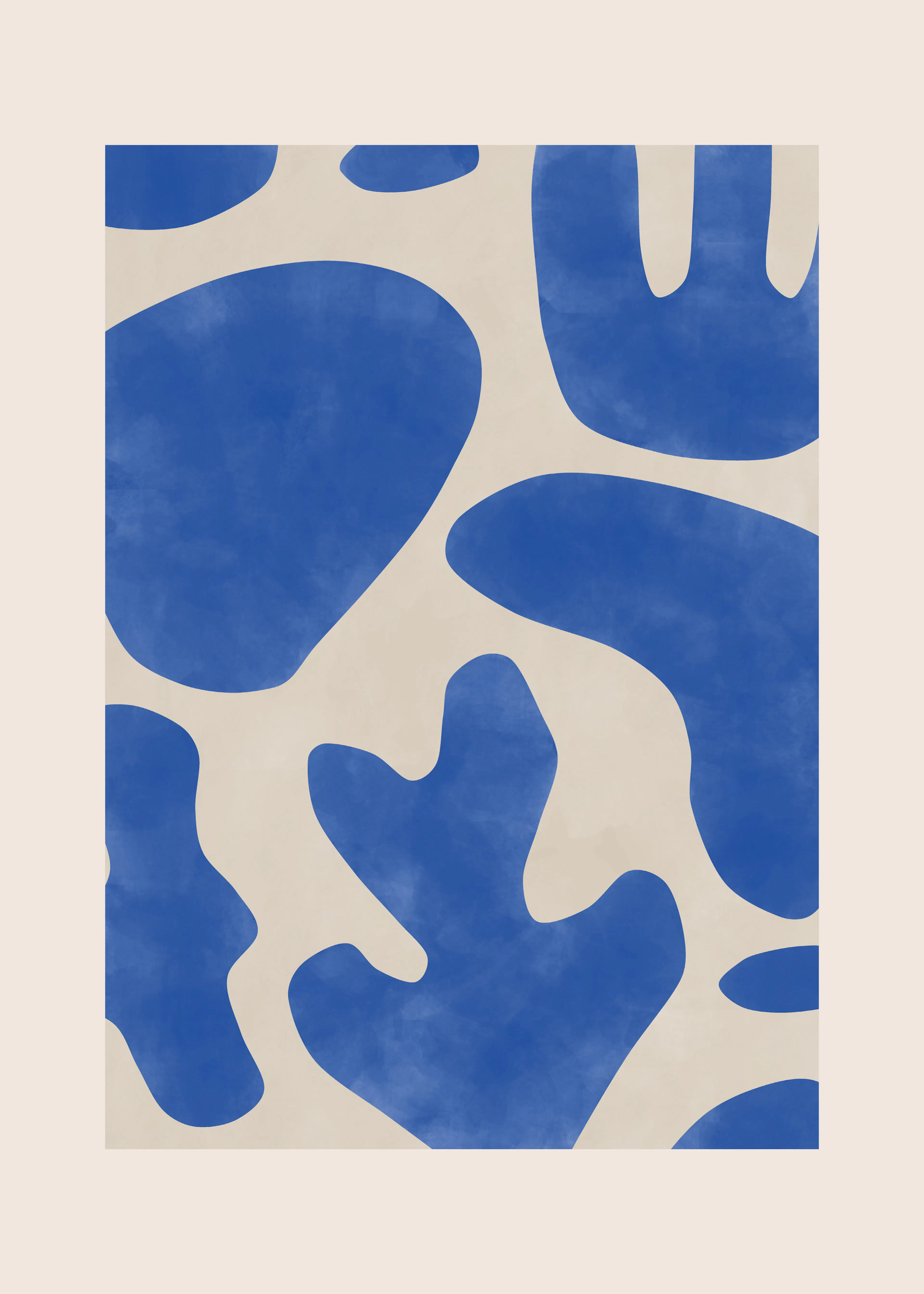 Modern Cobalt Shapes Poster 0