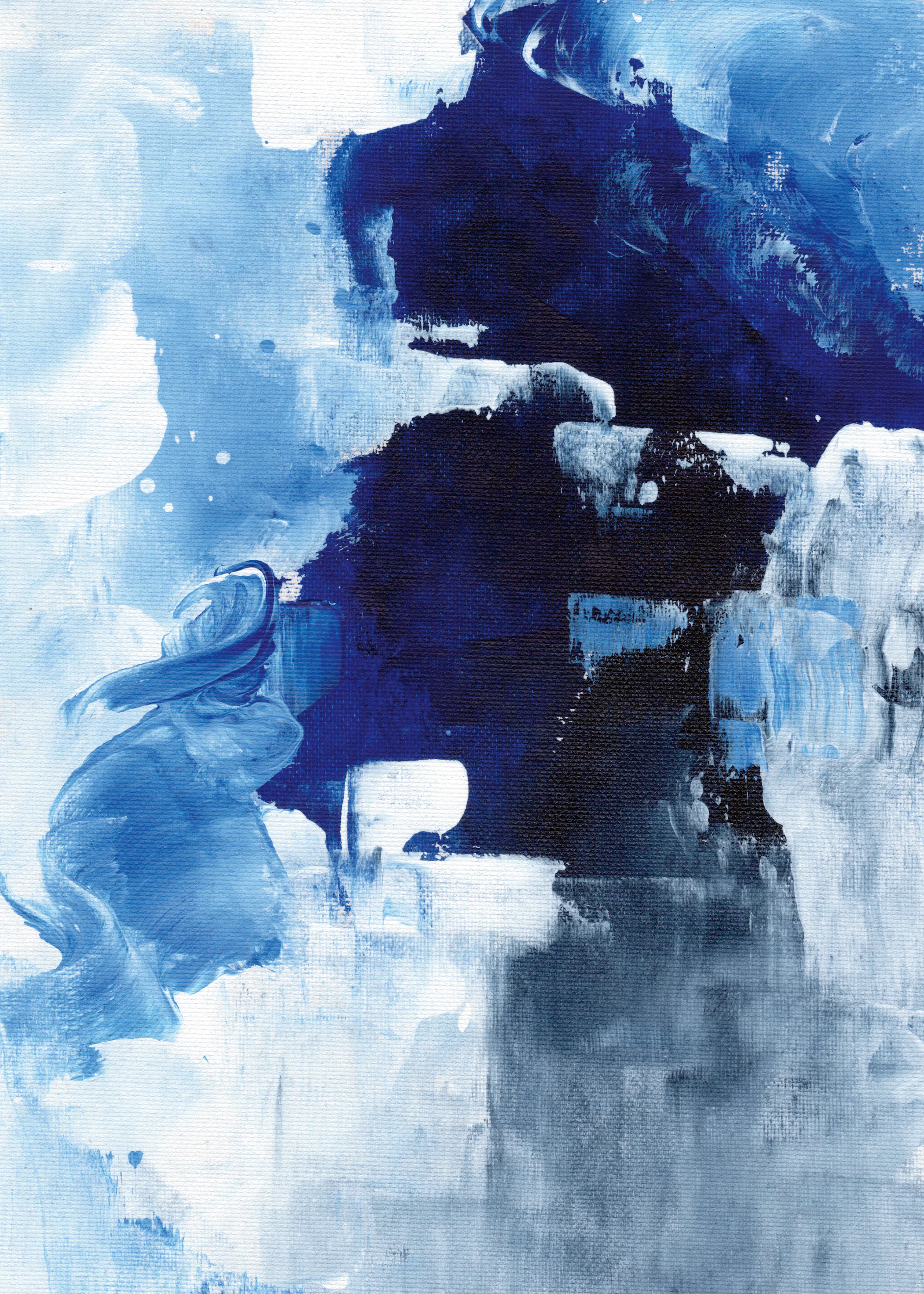 Indigo Abstracte Poster 0