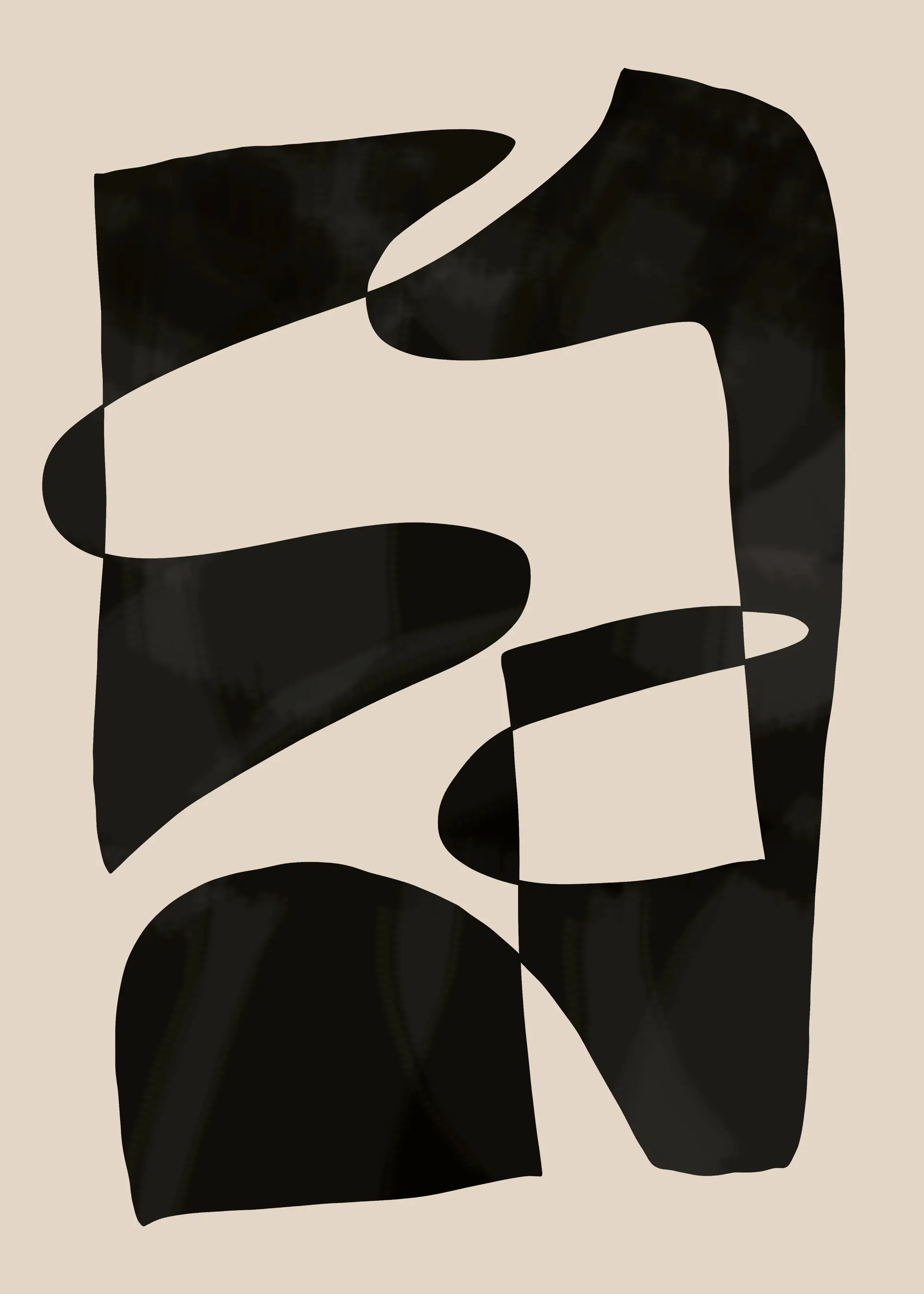 Ebony Abstract Harmony Poster 0