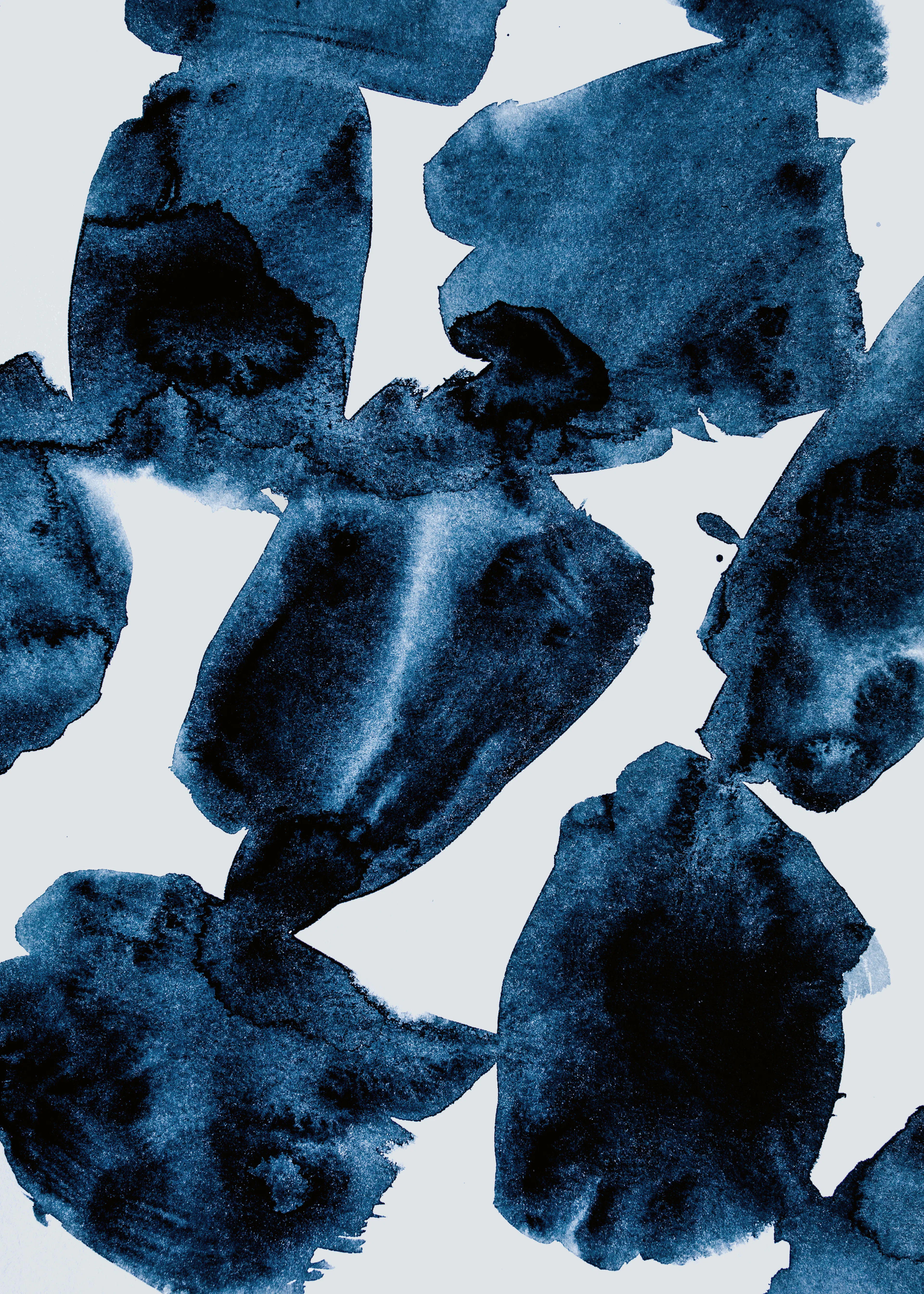Marineblauw Schaduwen Poster 0