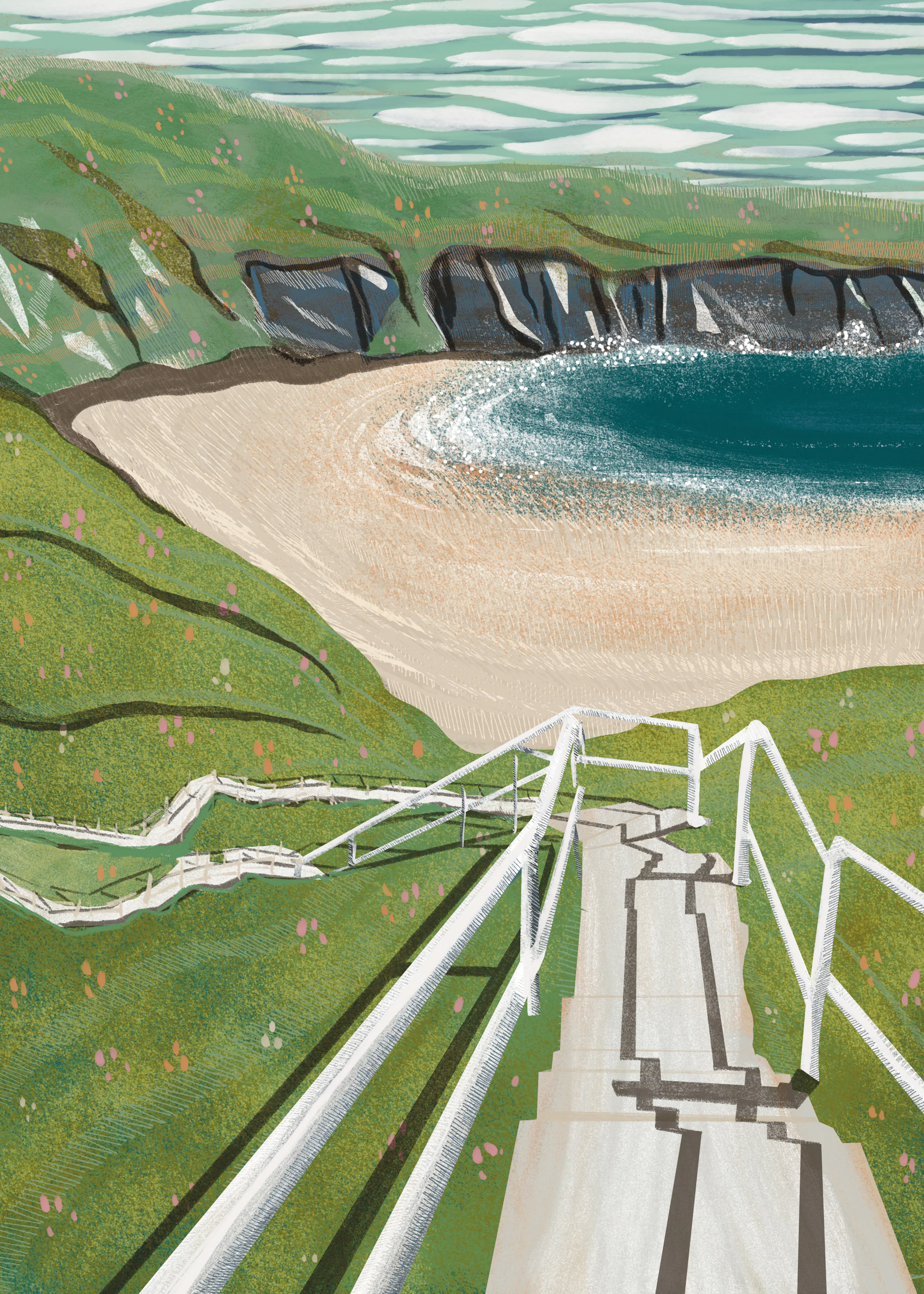 Coastal Stairs Poster 0