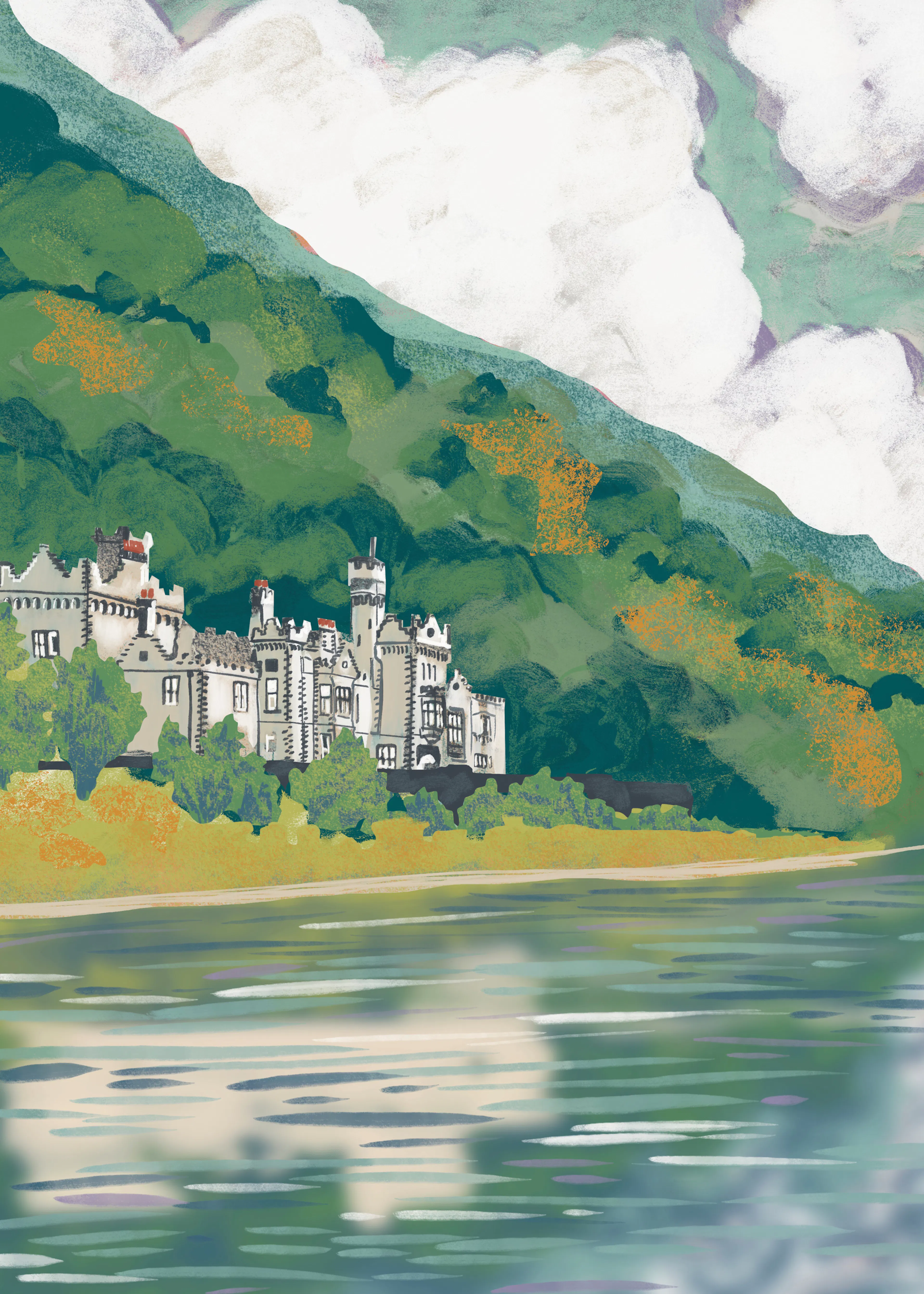 Schloss Spiegelung Poster 0