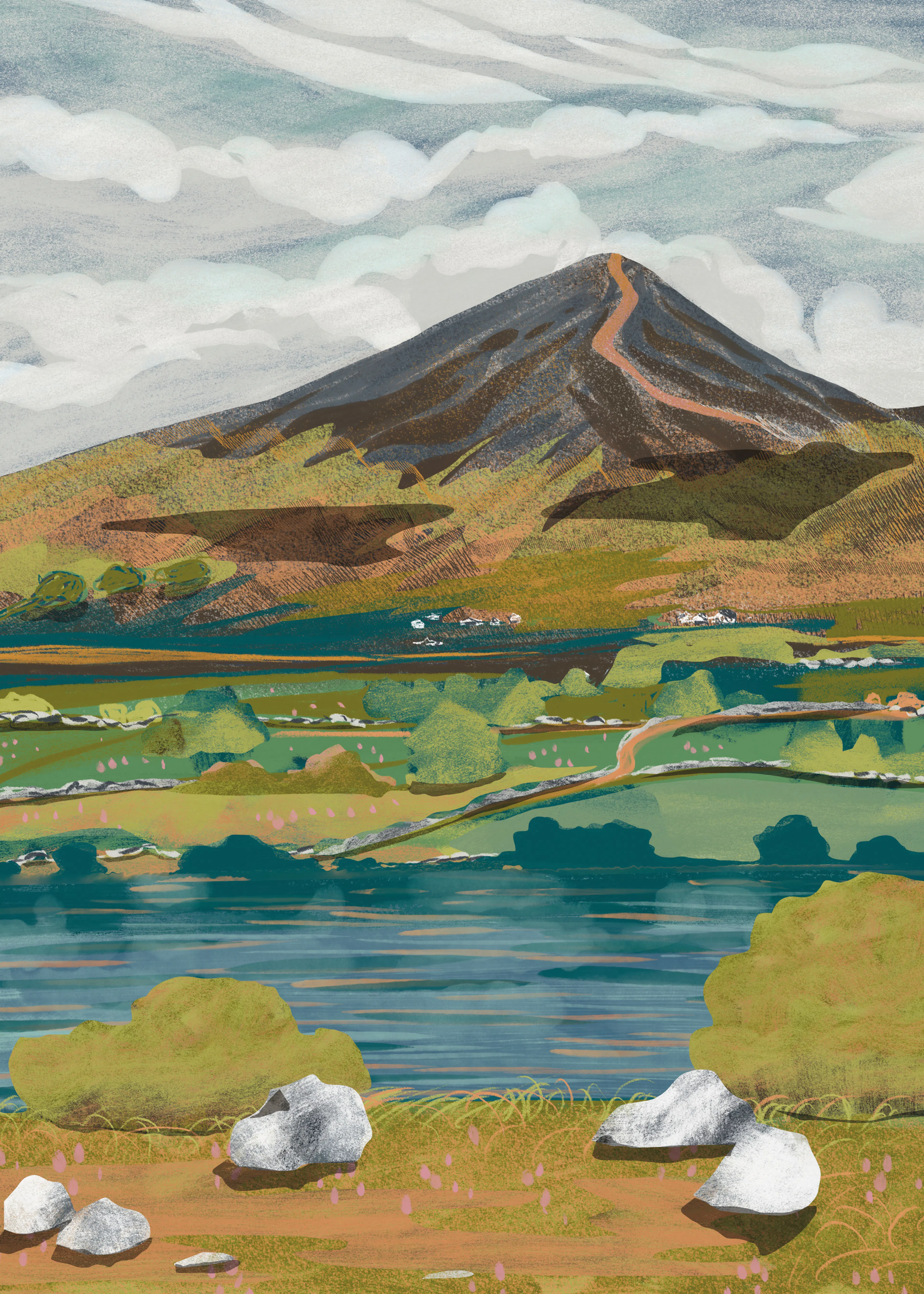 Lago Sereno di Montagna Poster 0
