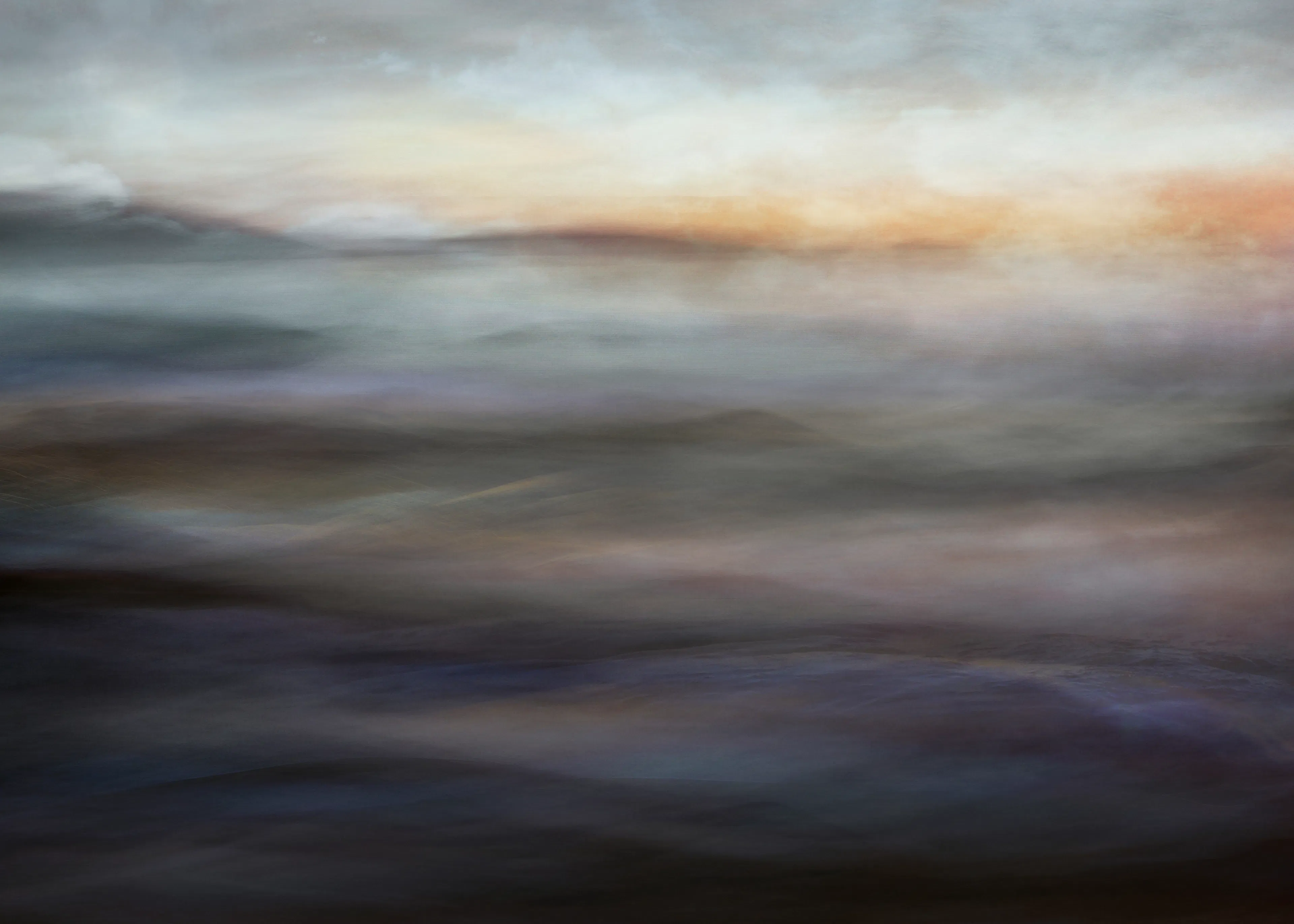 Blue Misty Horizon Poster 0