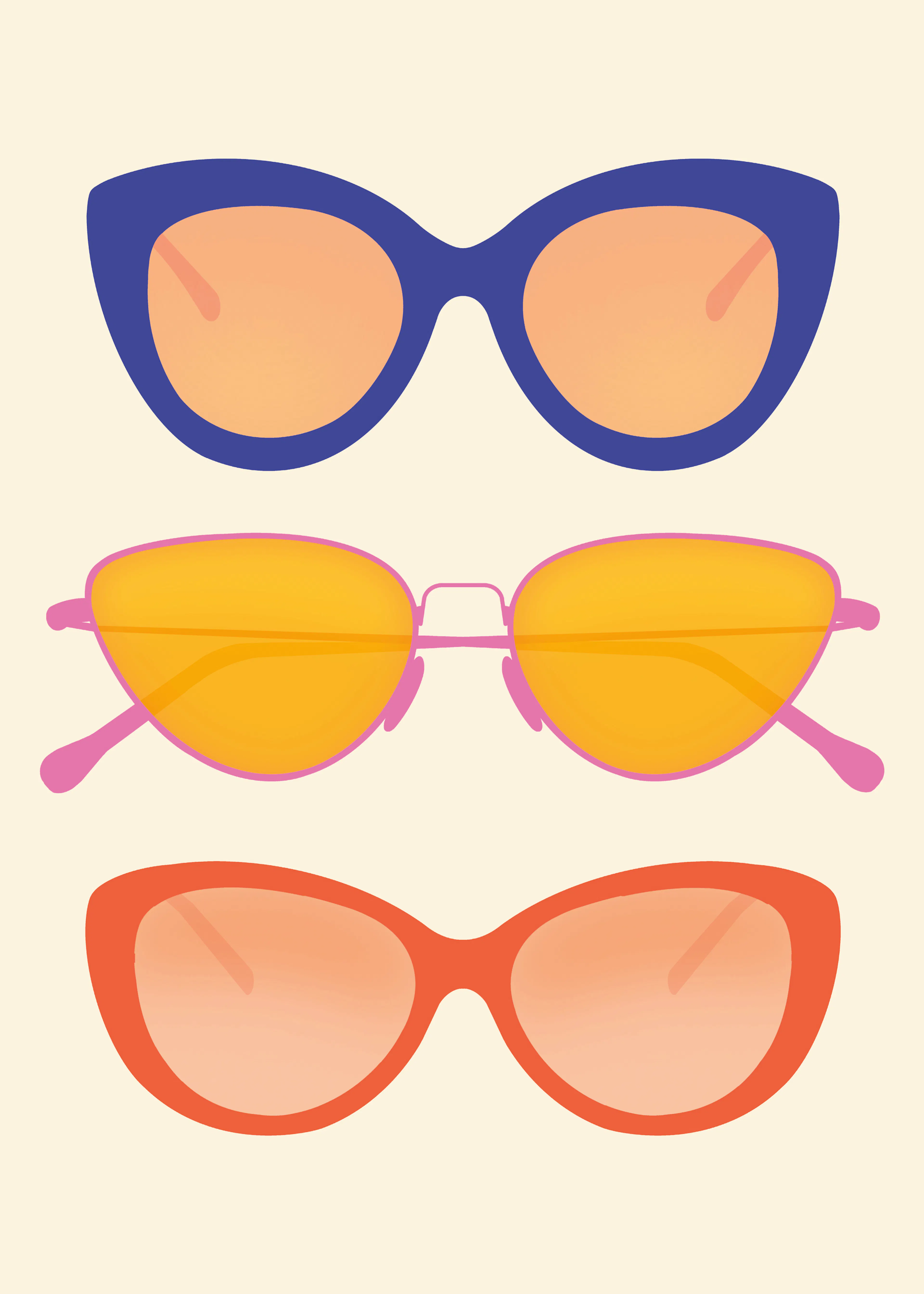 Bunte Sonnenbrille Poster 0