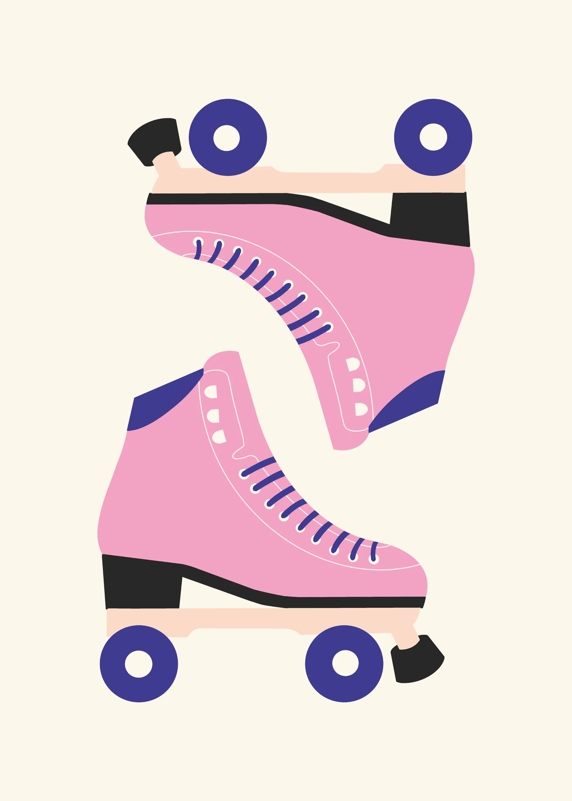 Pink Retro Roller Poster 0