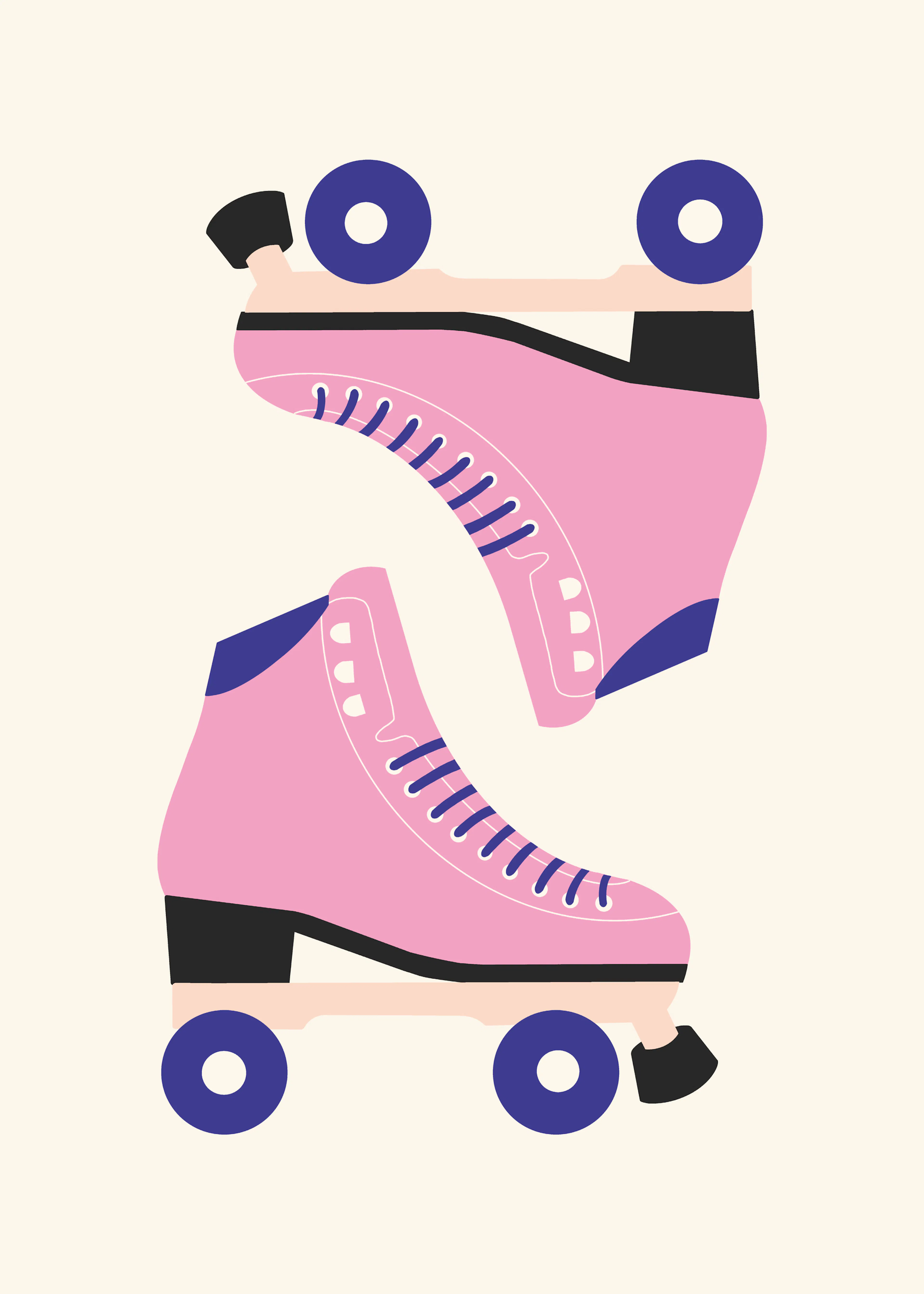 Pink Retro Roller Poster 0