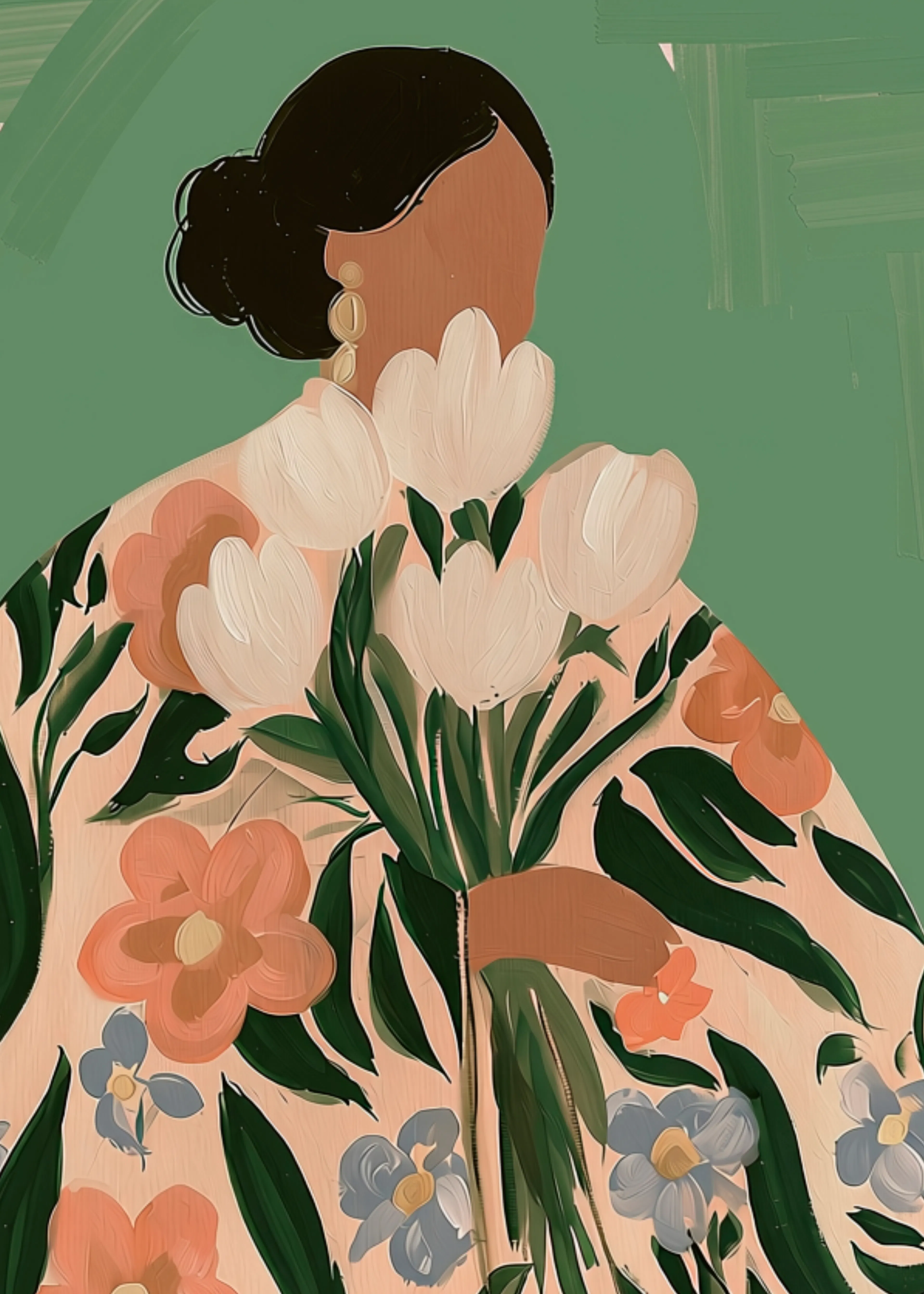 Groene Florale Omarming Poster 0