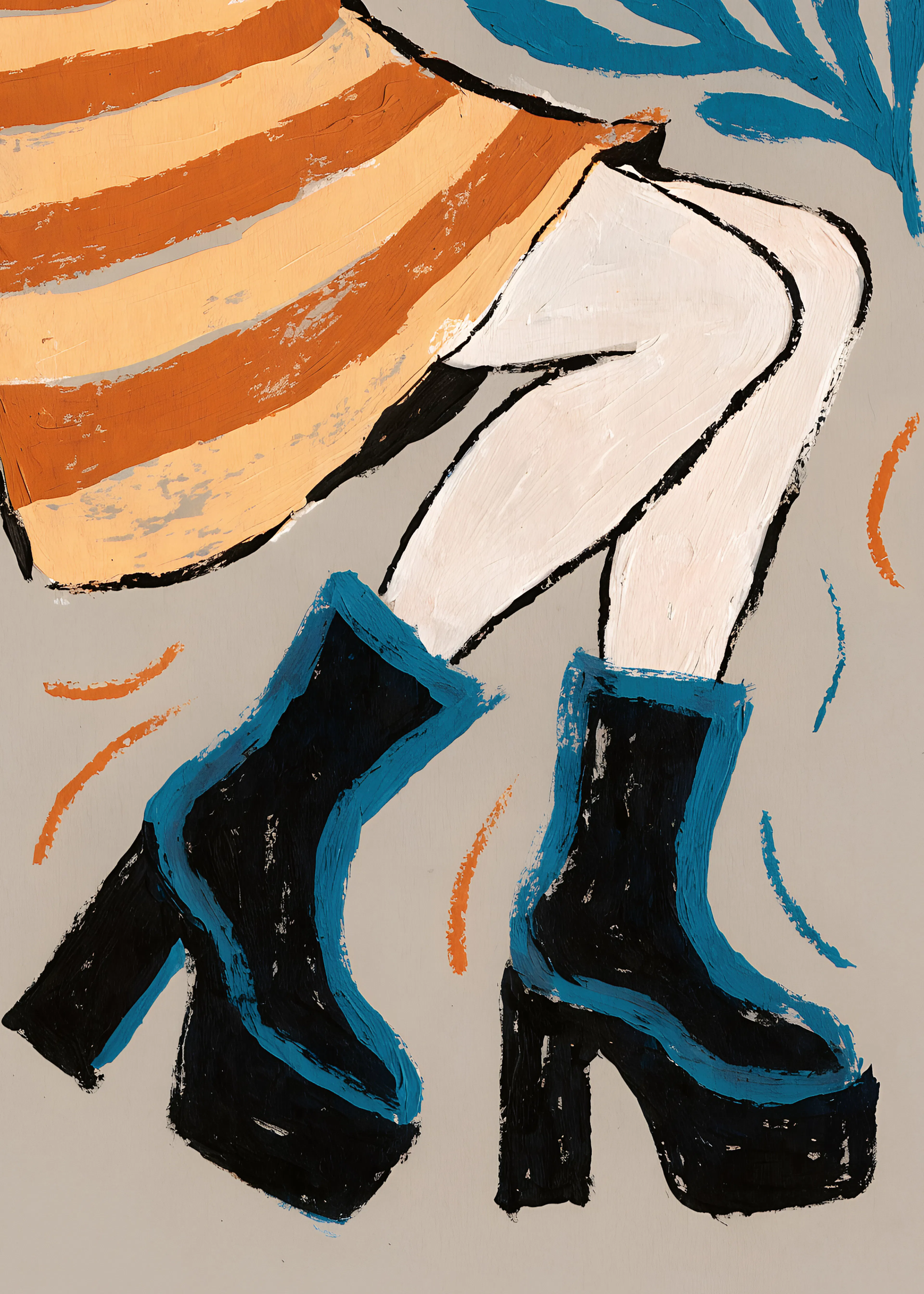 Blauwe Gedurfde Stappen Poster 0