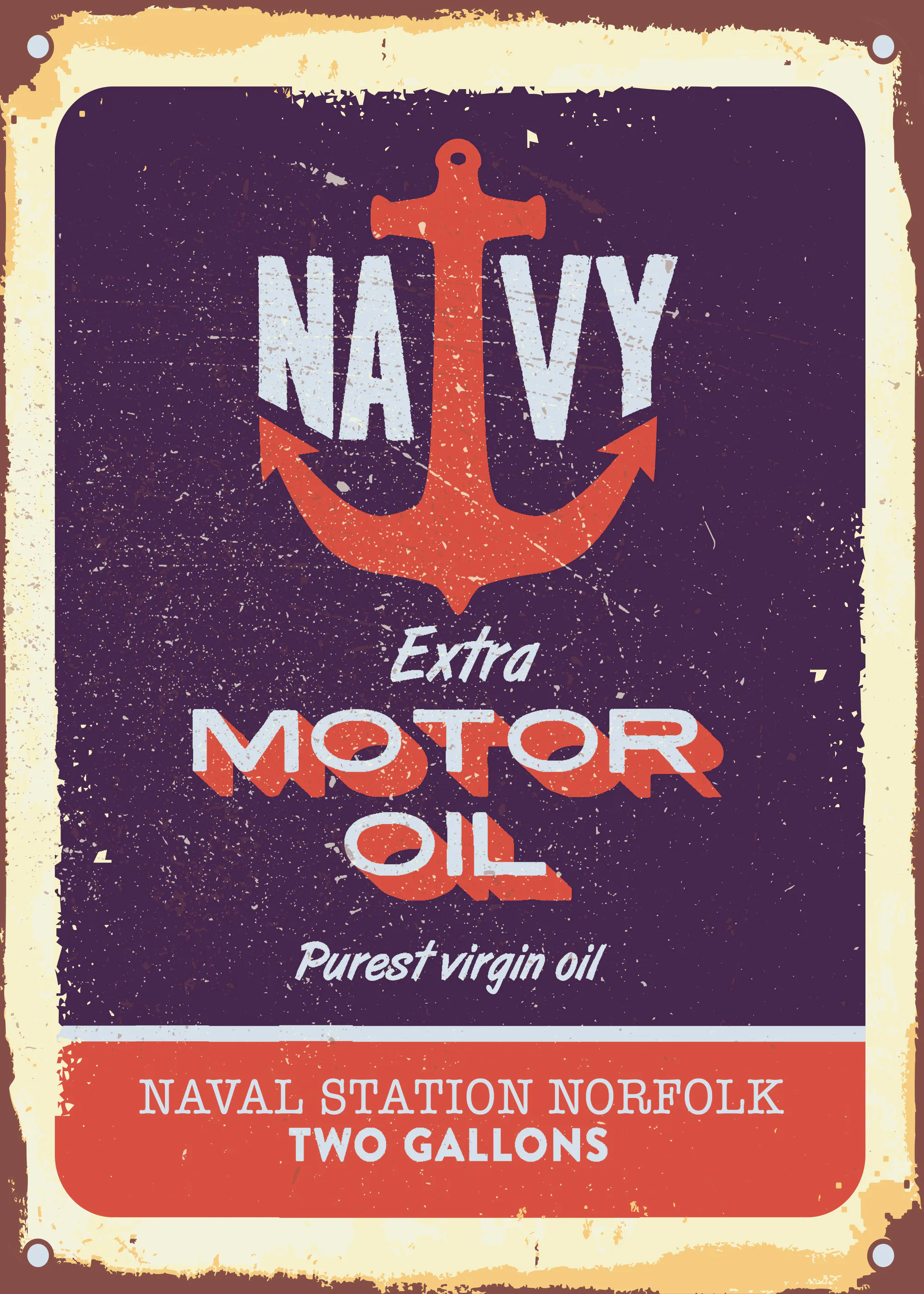 Navy Motor Oil Poster 0