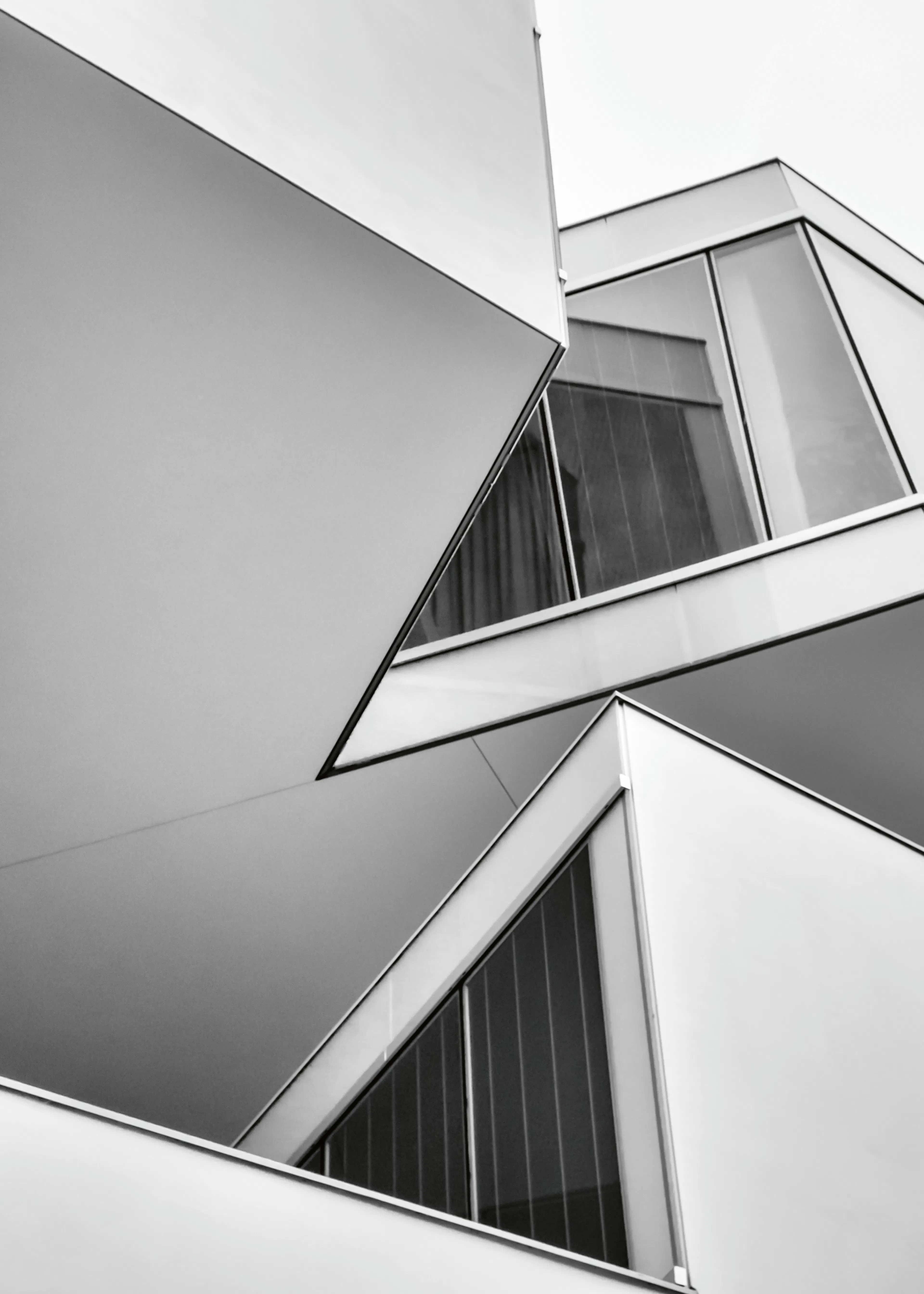 Witte Moderne Geometrie Poster 0