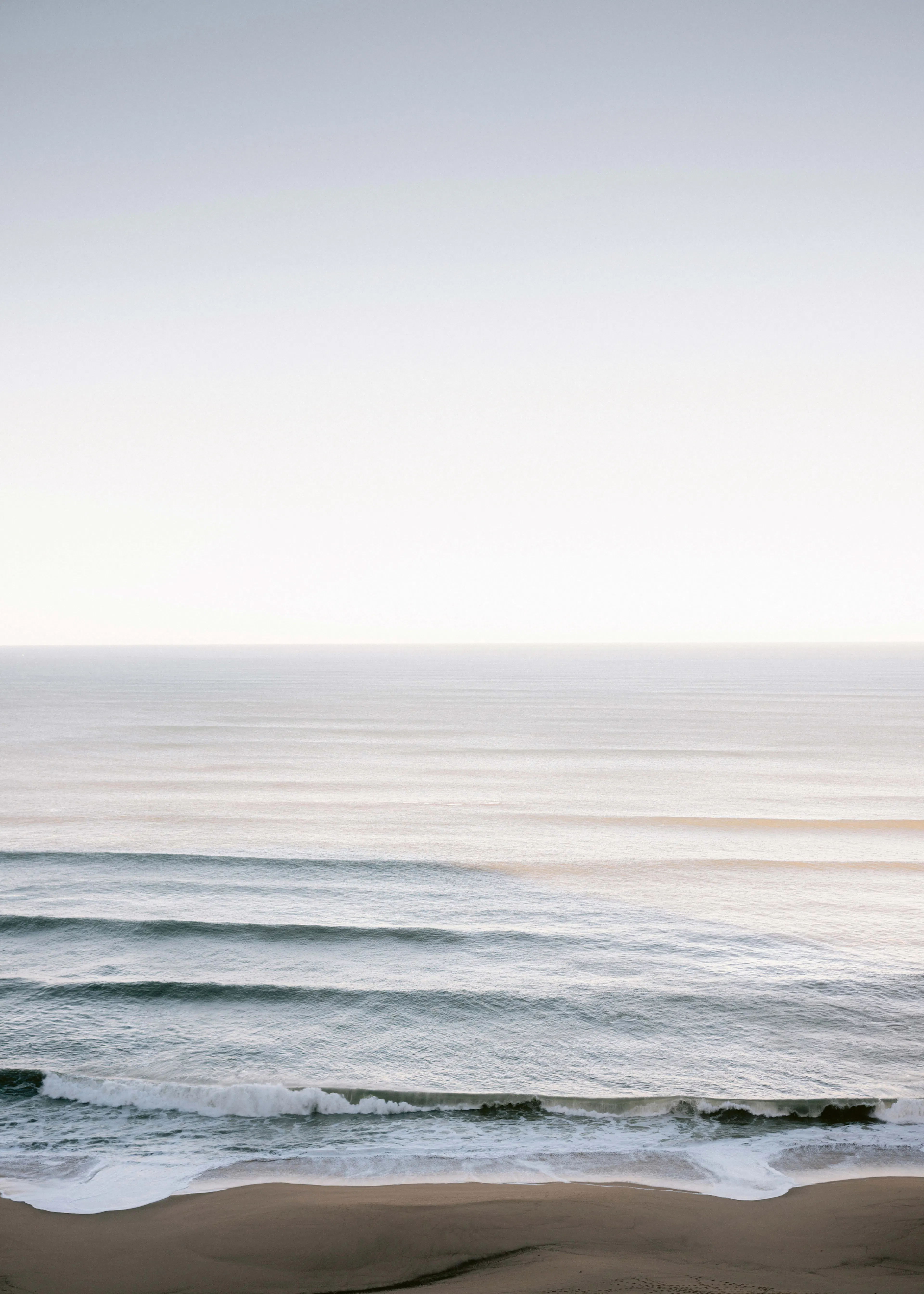 Soft Blue Serene Waves Poster 0