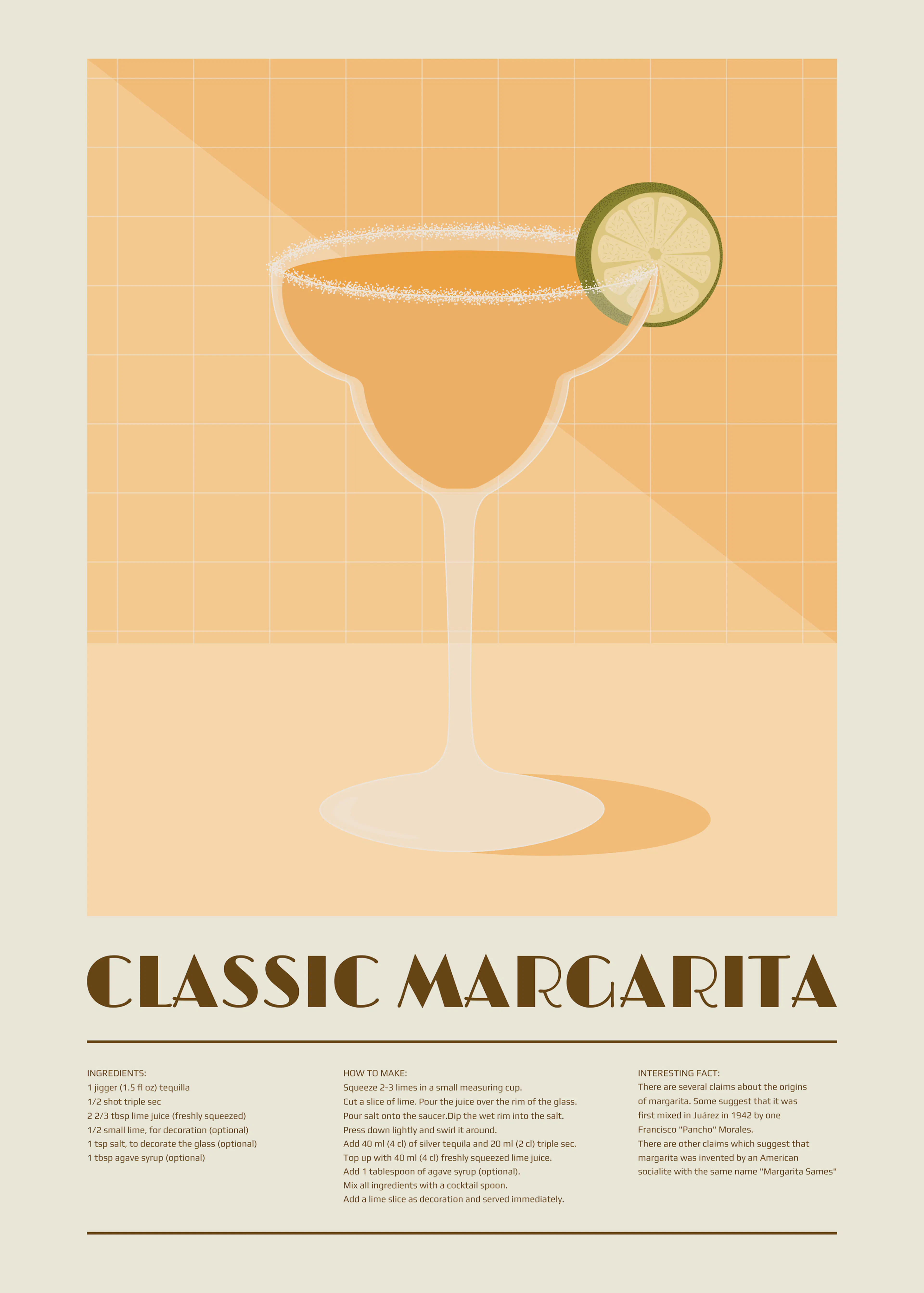 Orange Classic Margarita Poster 0