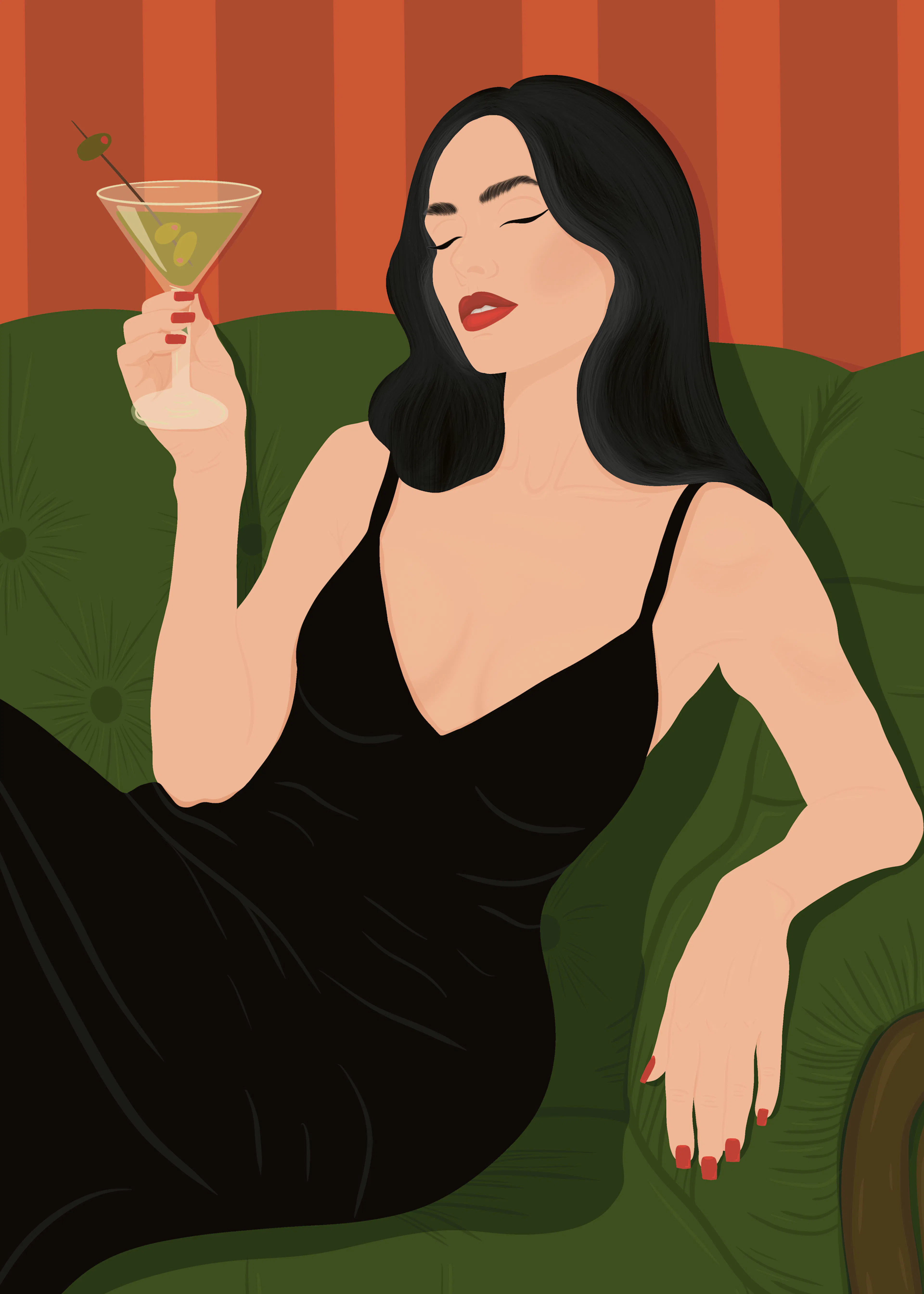 Green Elegant Evening Poster 0