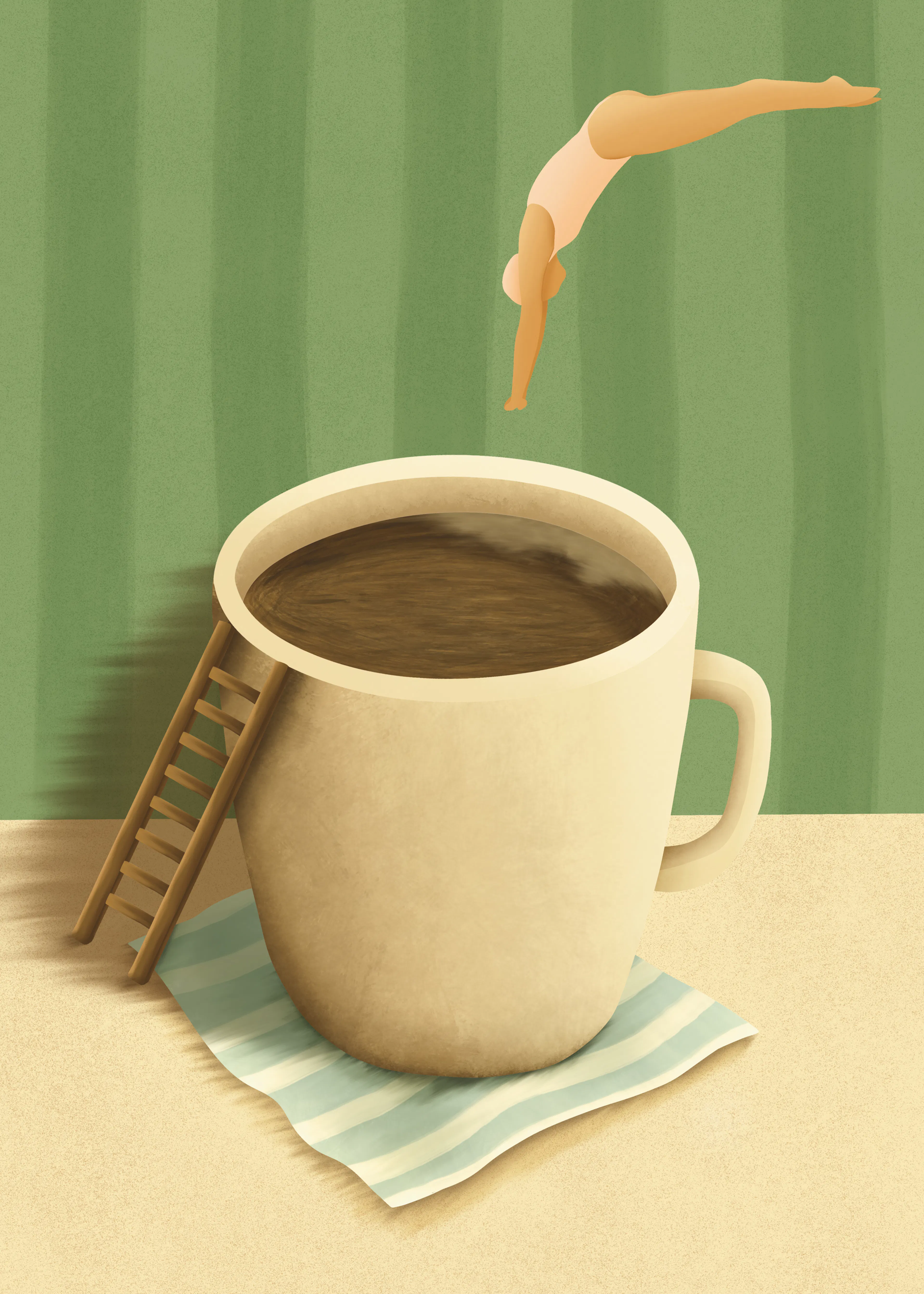 Café Plongée Poster 0