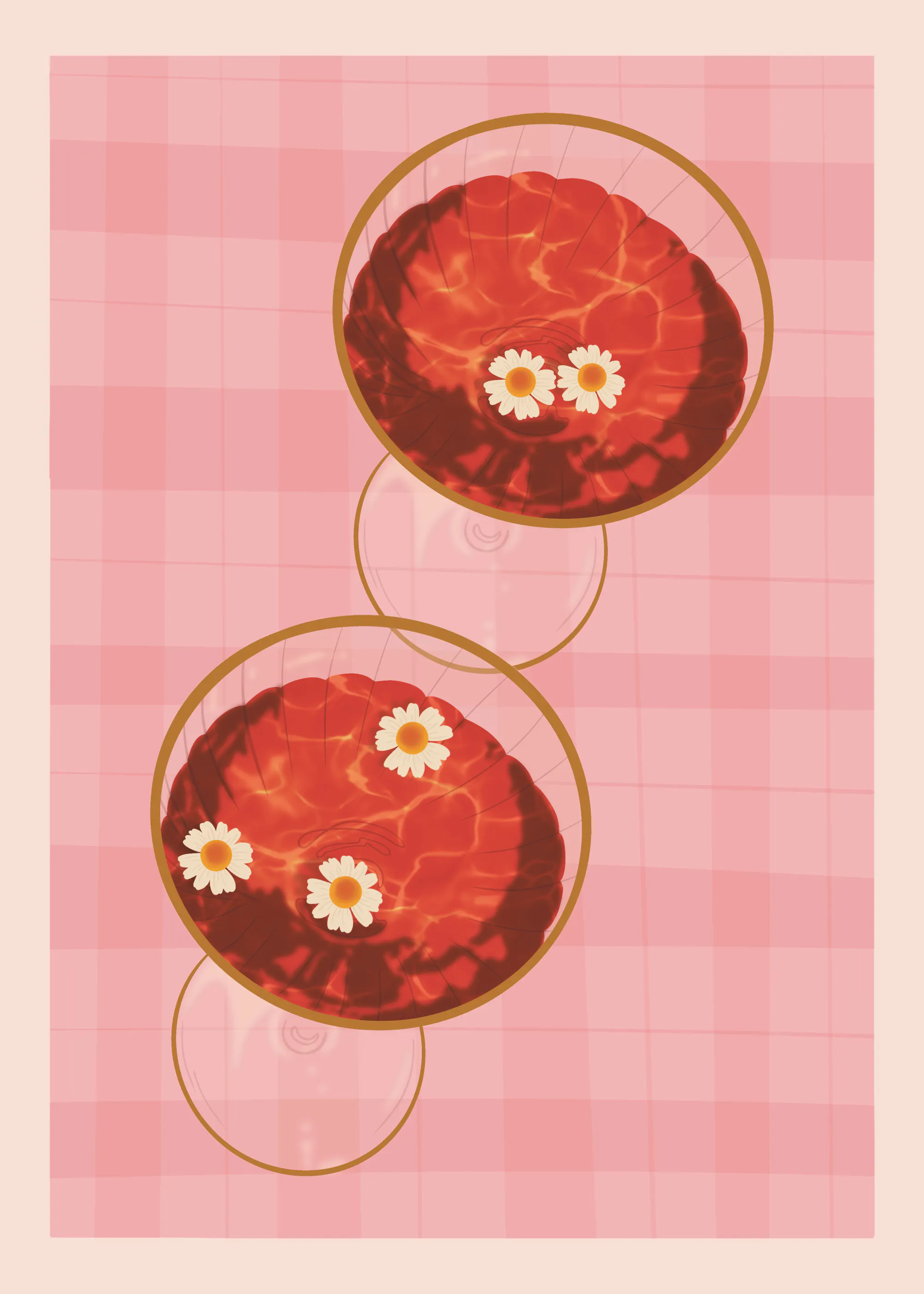 Crimson Cherry Blossoms Poster 0