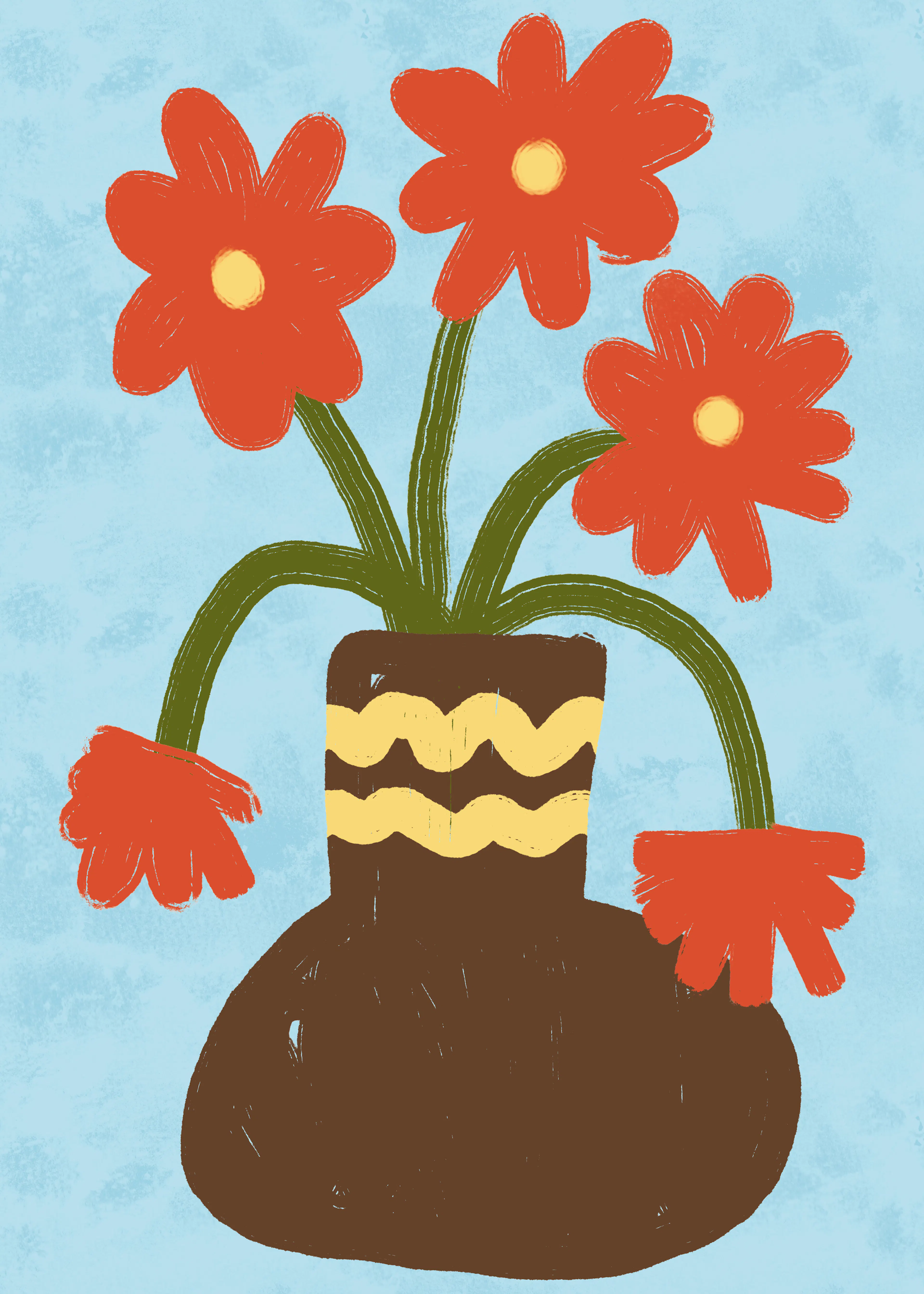 Vintage Flower Vase Poster 0