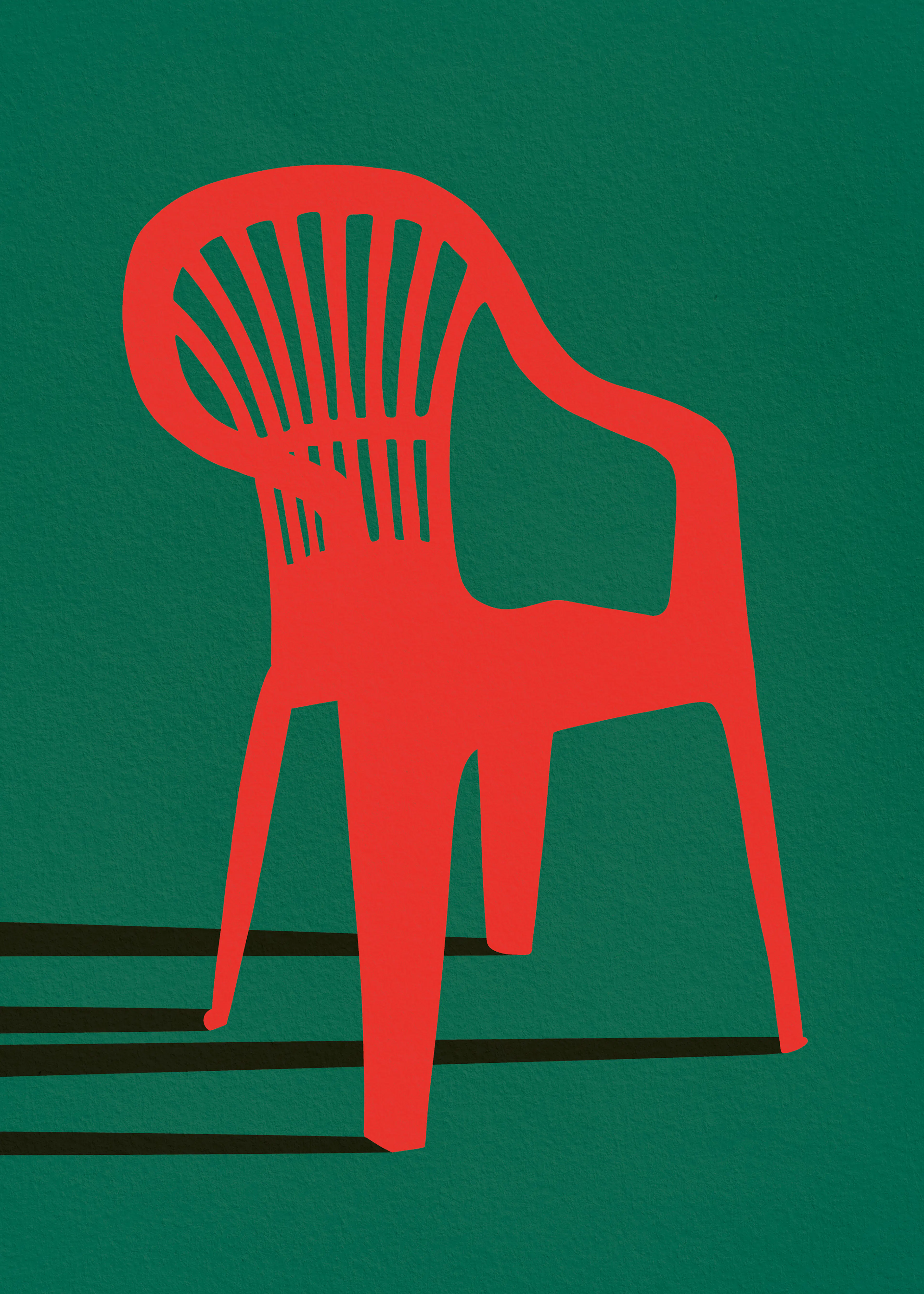 Red Chair Silhouette Poster 0