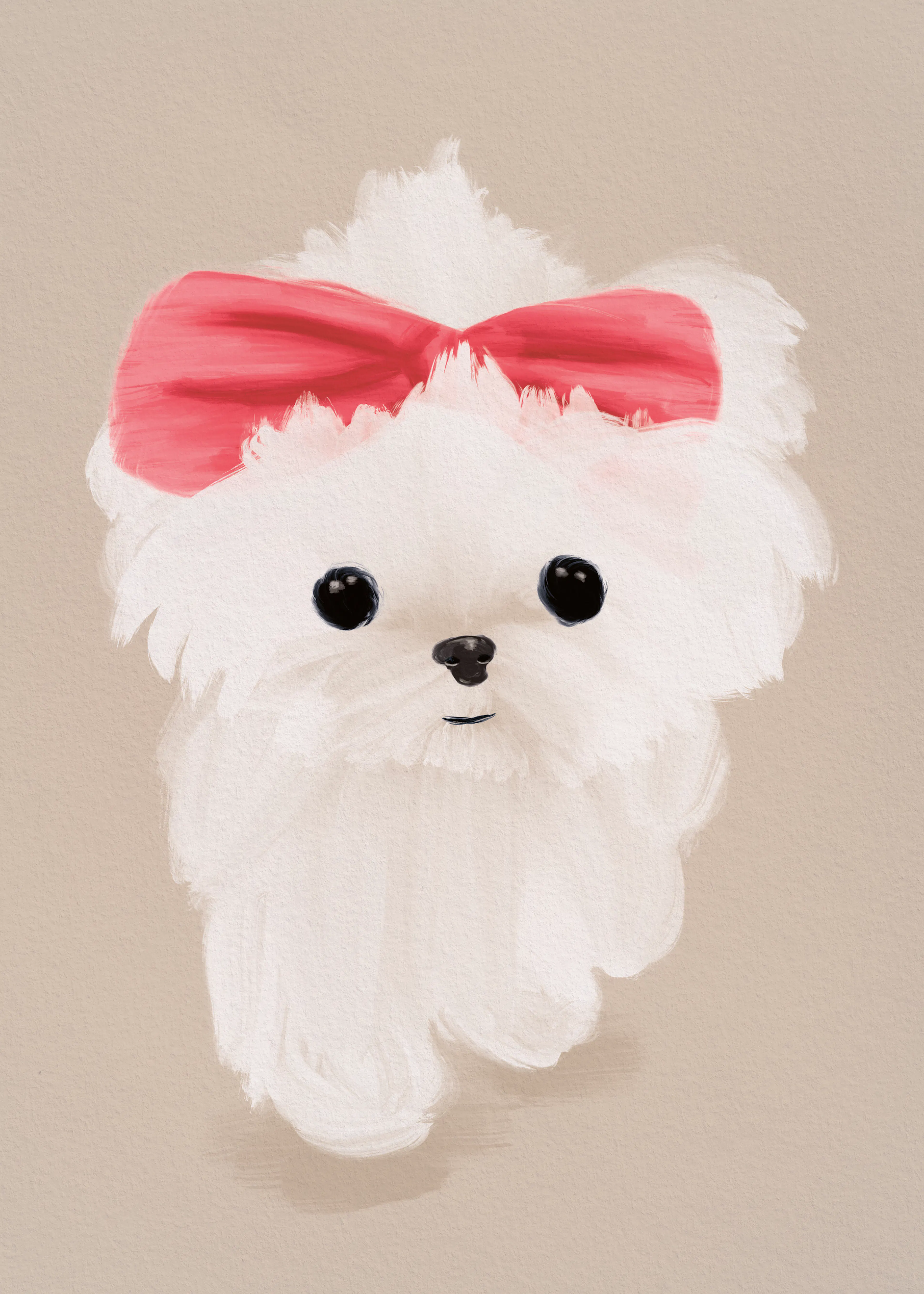 White Cute Puppy Poster 0