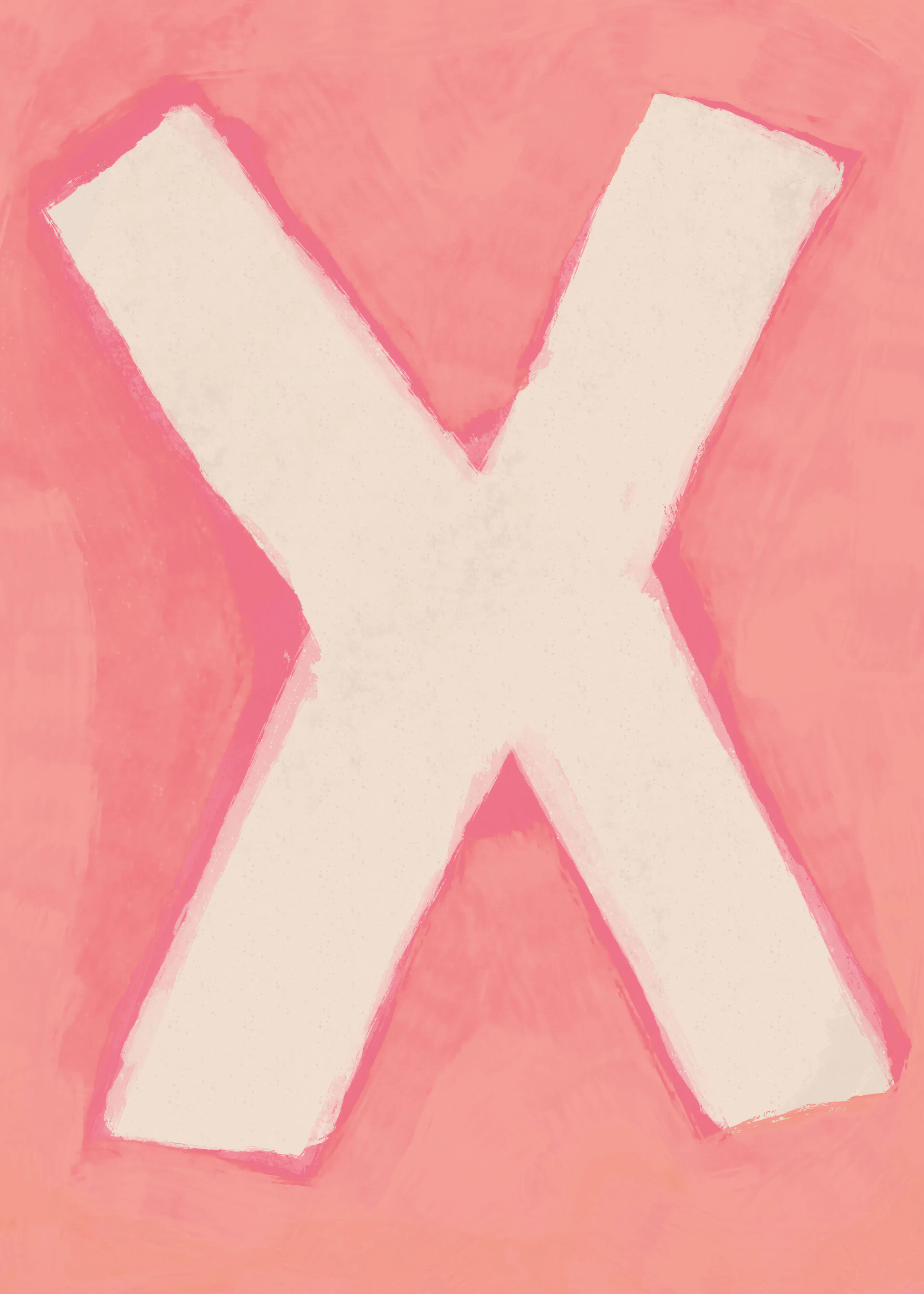 Pink Bold Letter - X Plakat 0