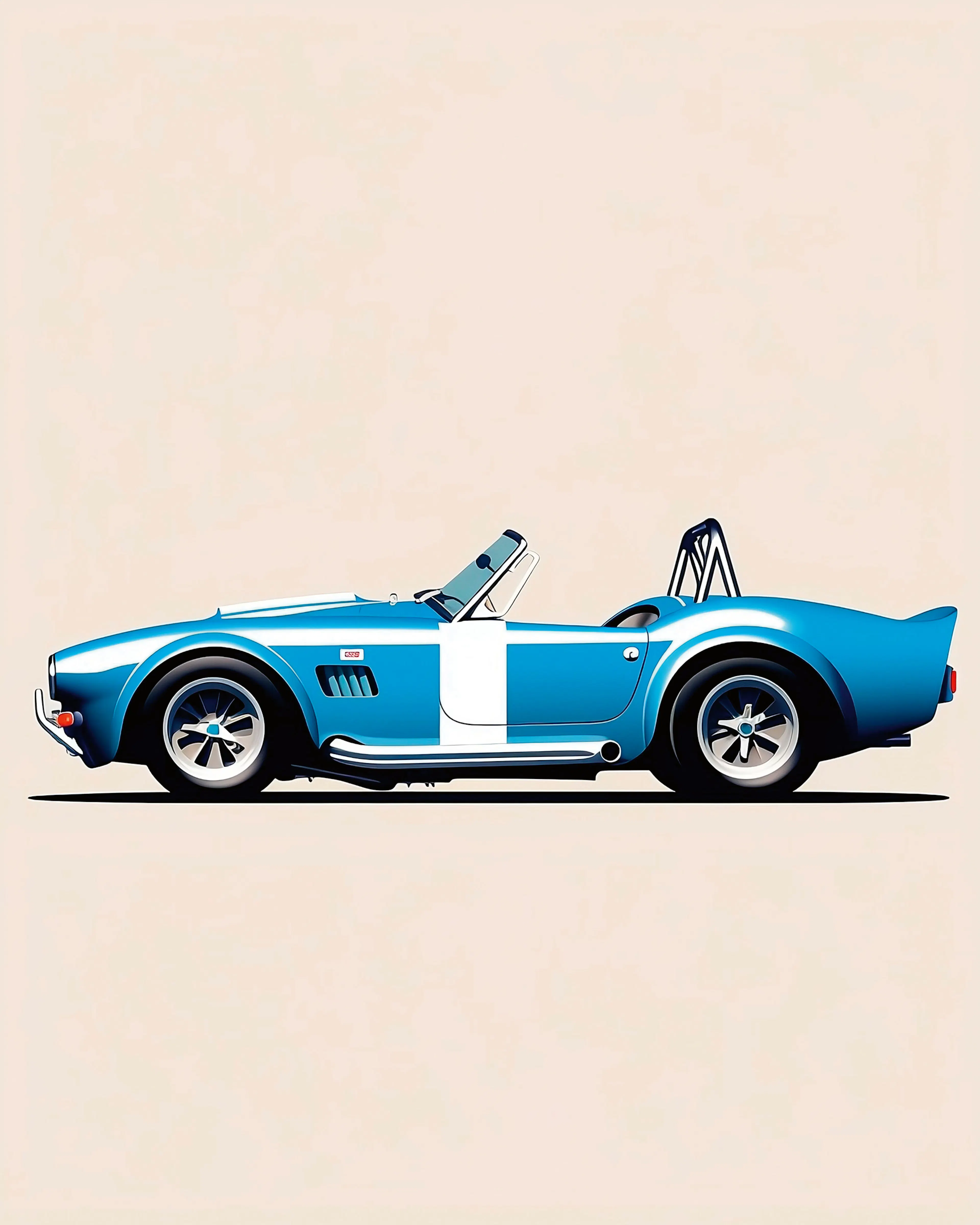 Blue Classic Roadster Poster 0