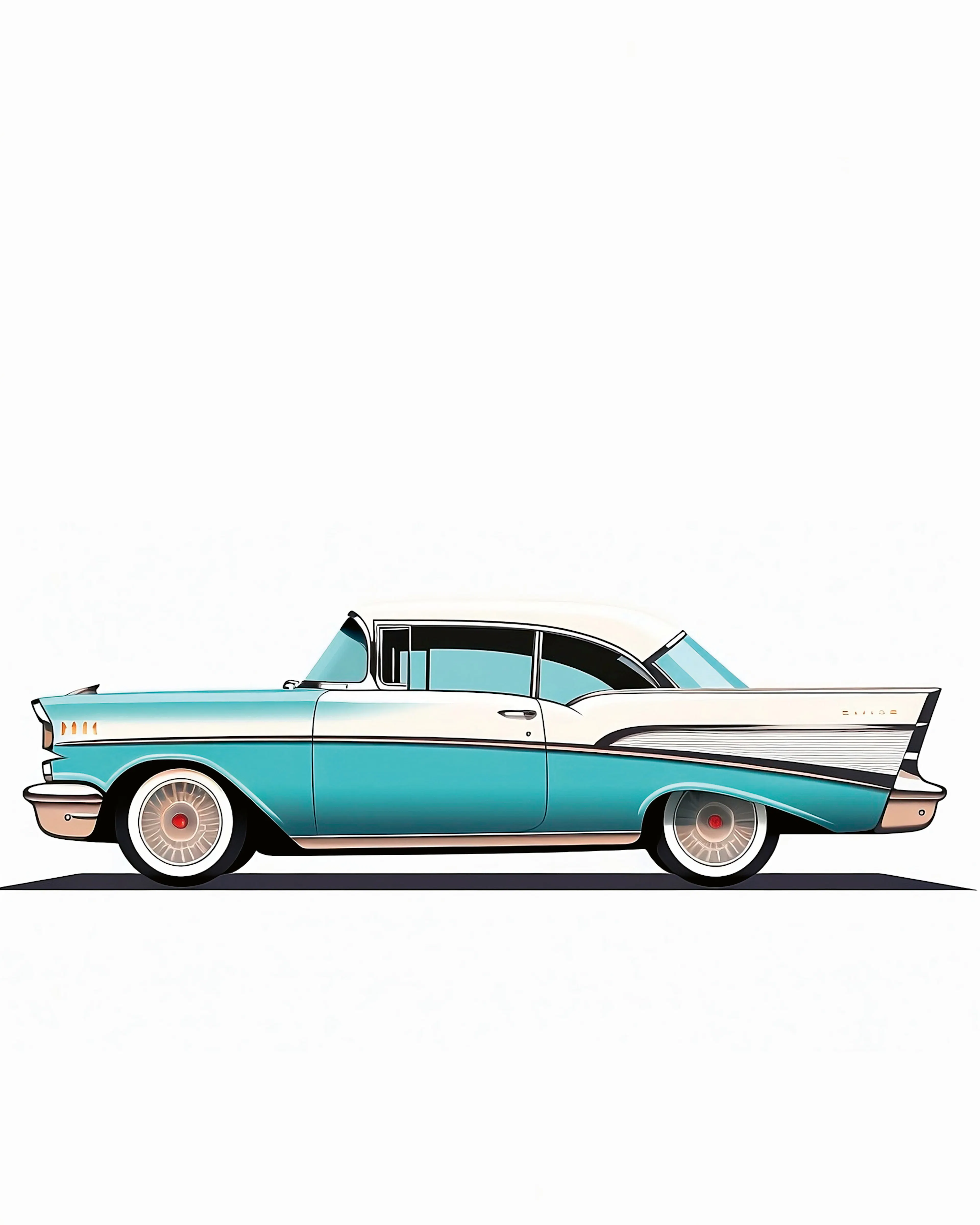 Blauer Klassischer Cruiser Poster 0