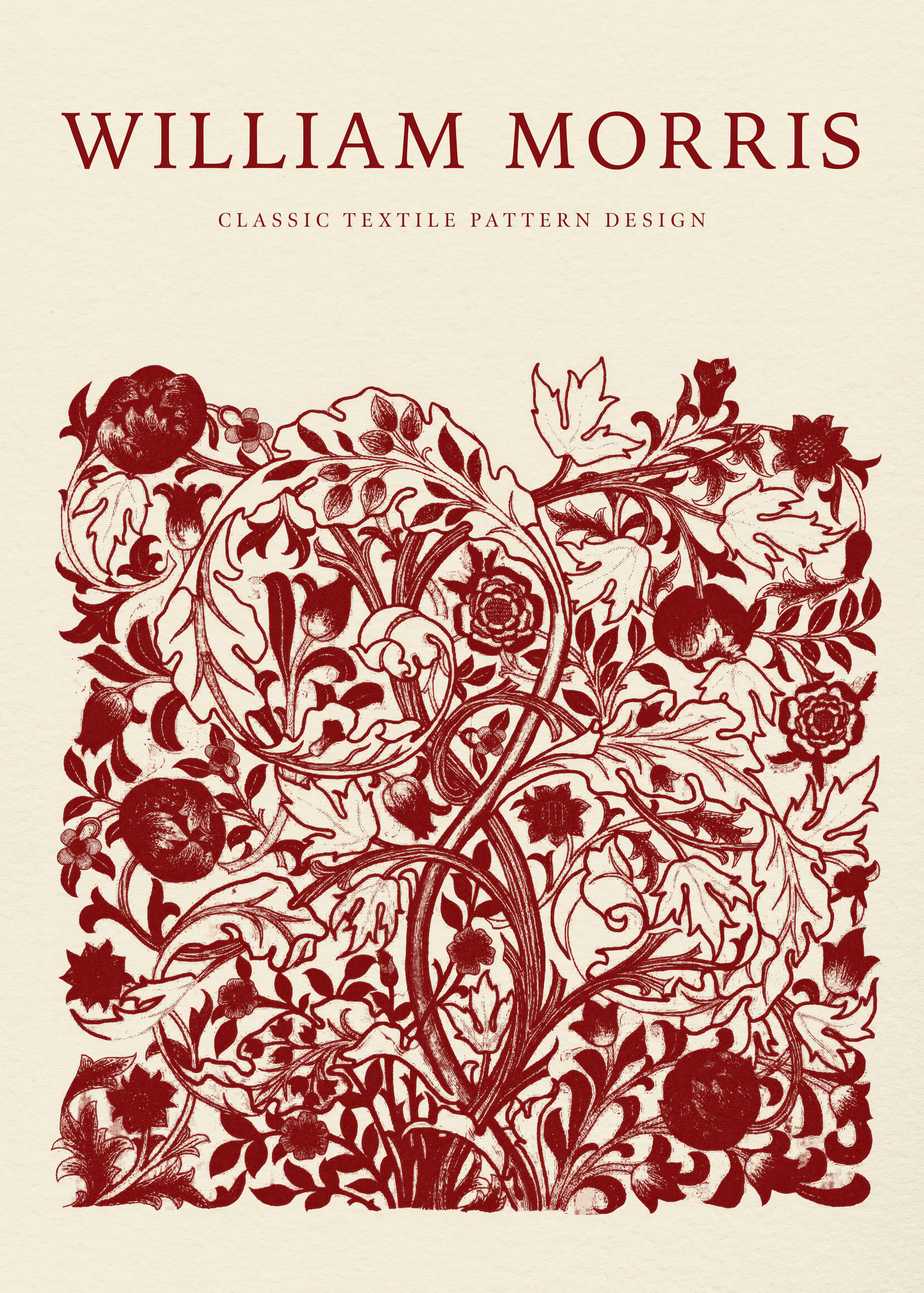 William Morris - Acanthus Portière Red Poster 0