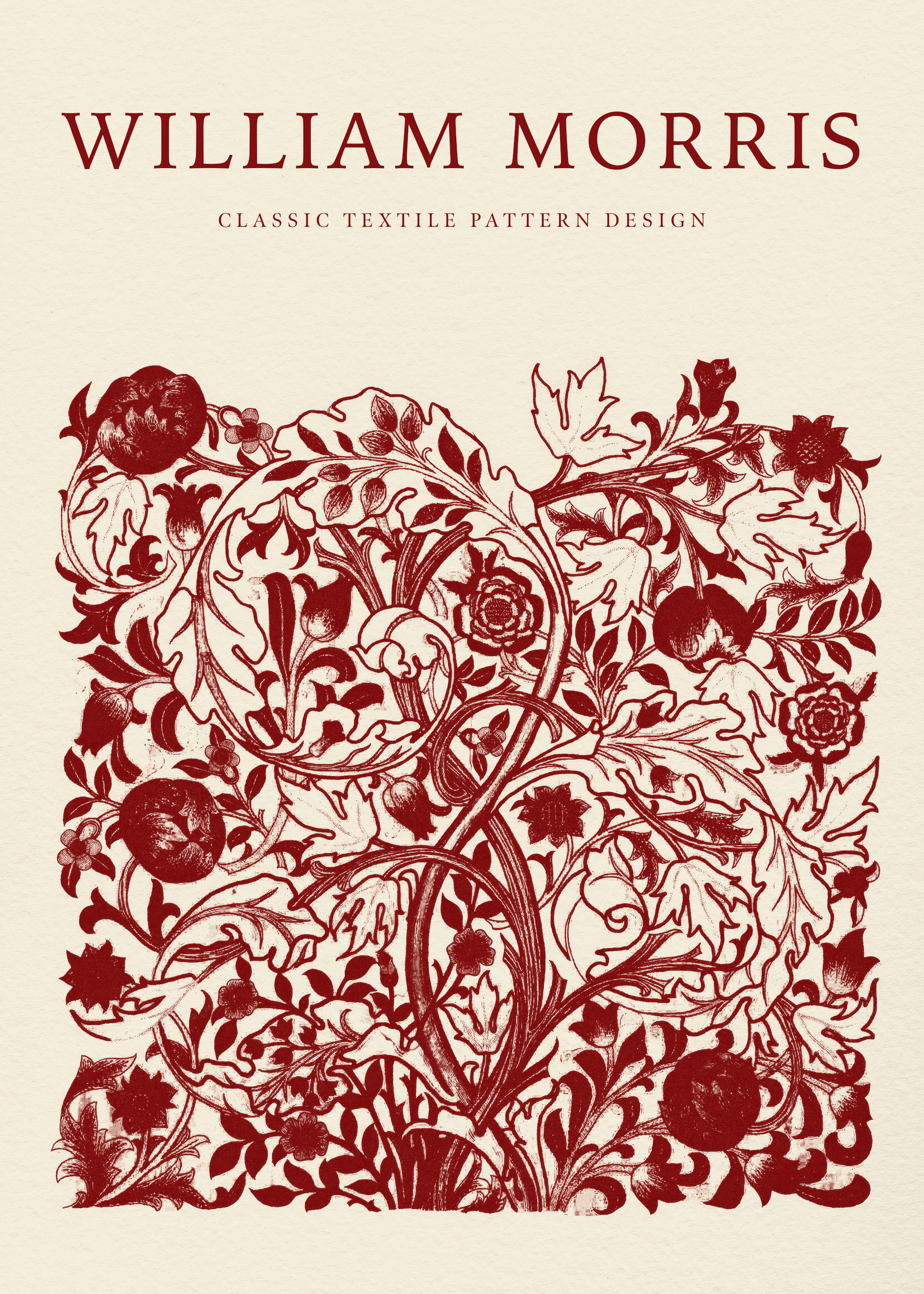 William Morris - Acanthus Portière Red Poster 0