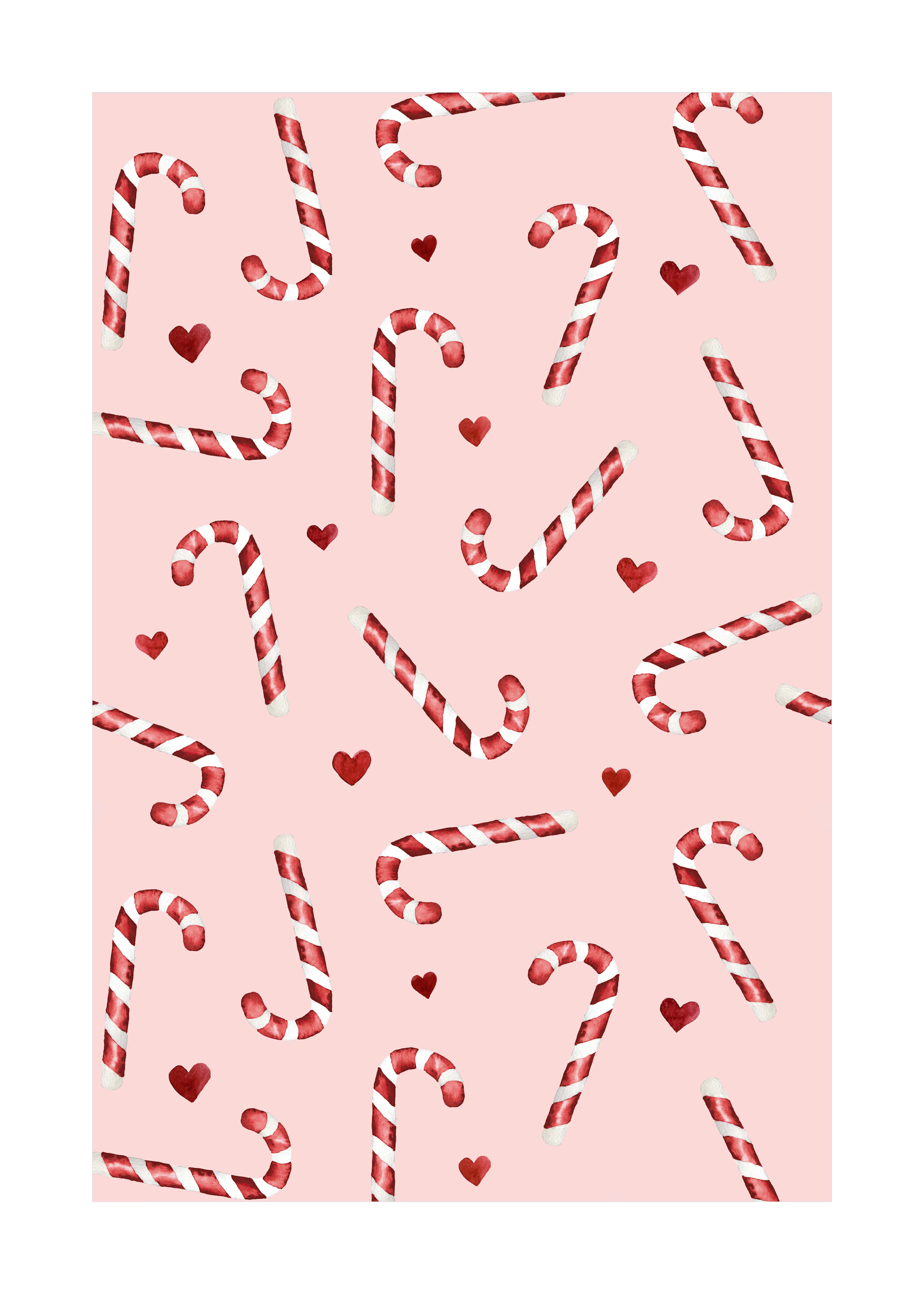 Candy Cane Pattern Poster 0