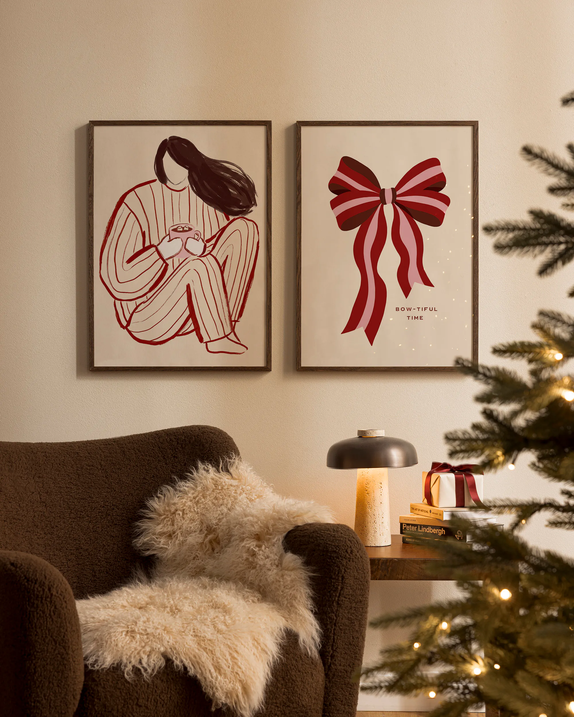 Girly Natale Illustrazione Pacchetto di Poster 0