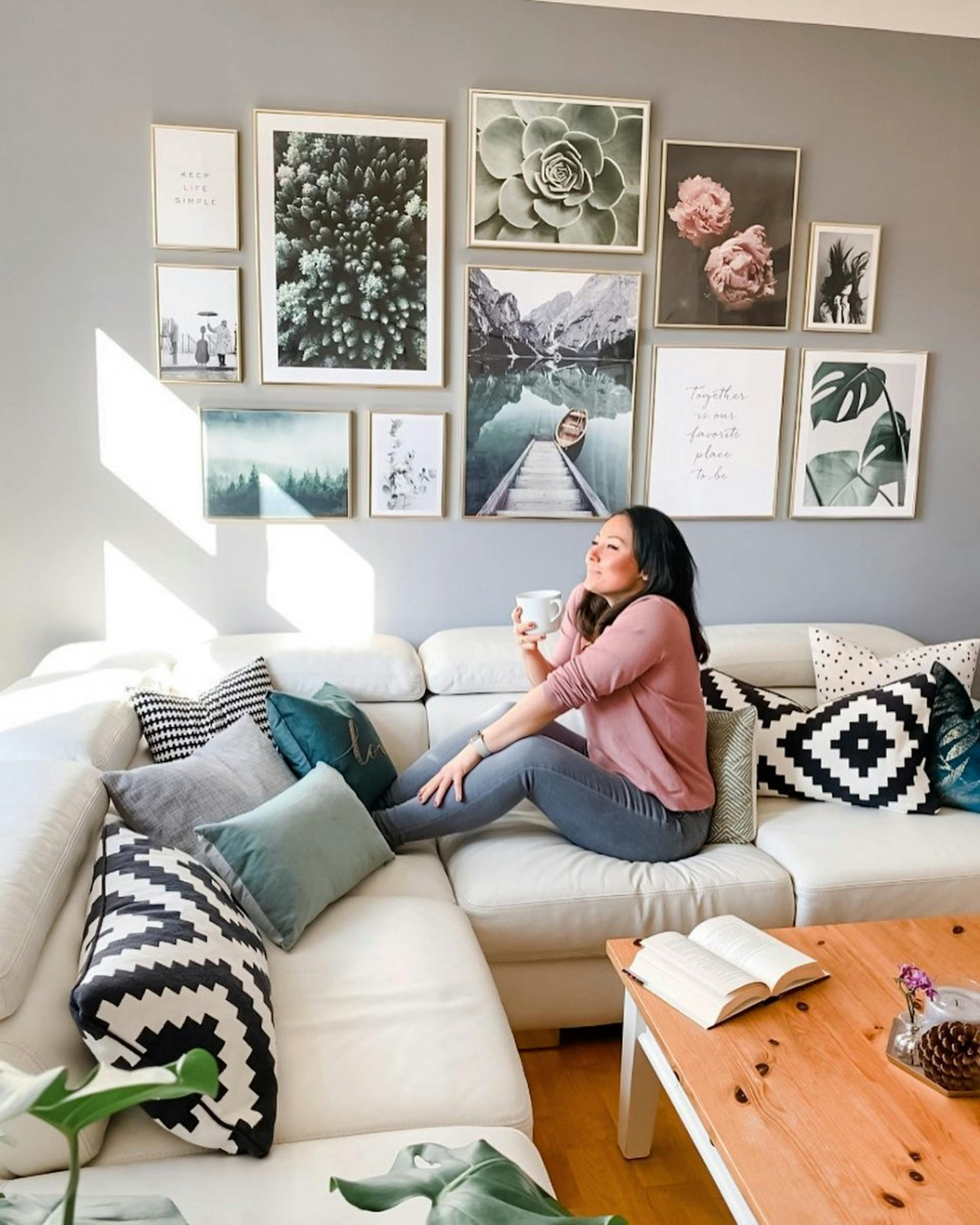 Botanical gallery wall art big livingroom prints