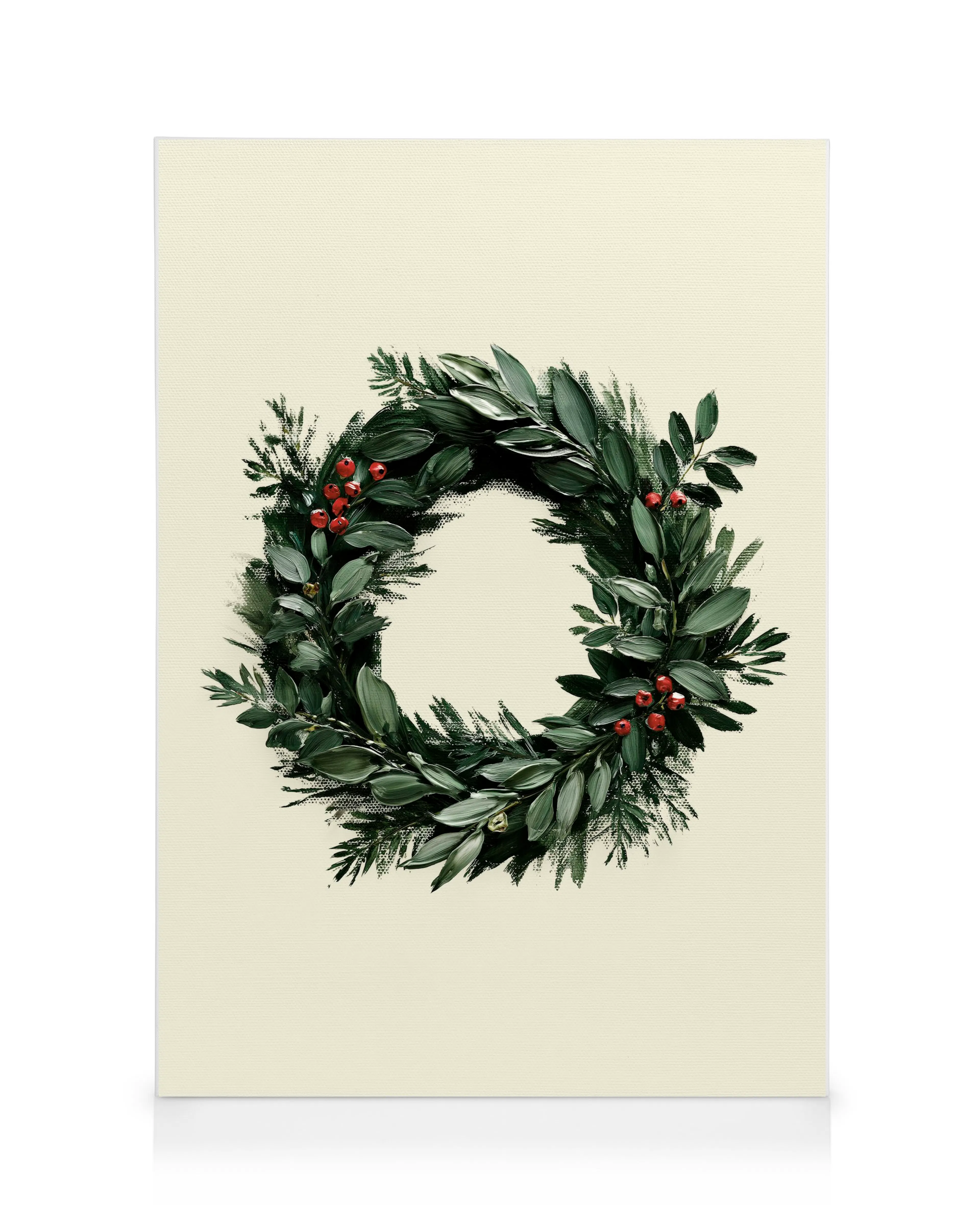 Weihnachtskranz Leinwandbild 0