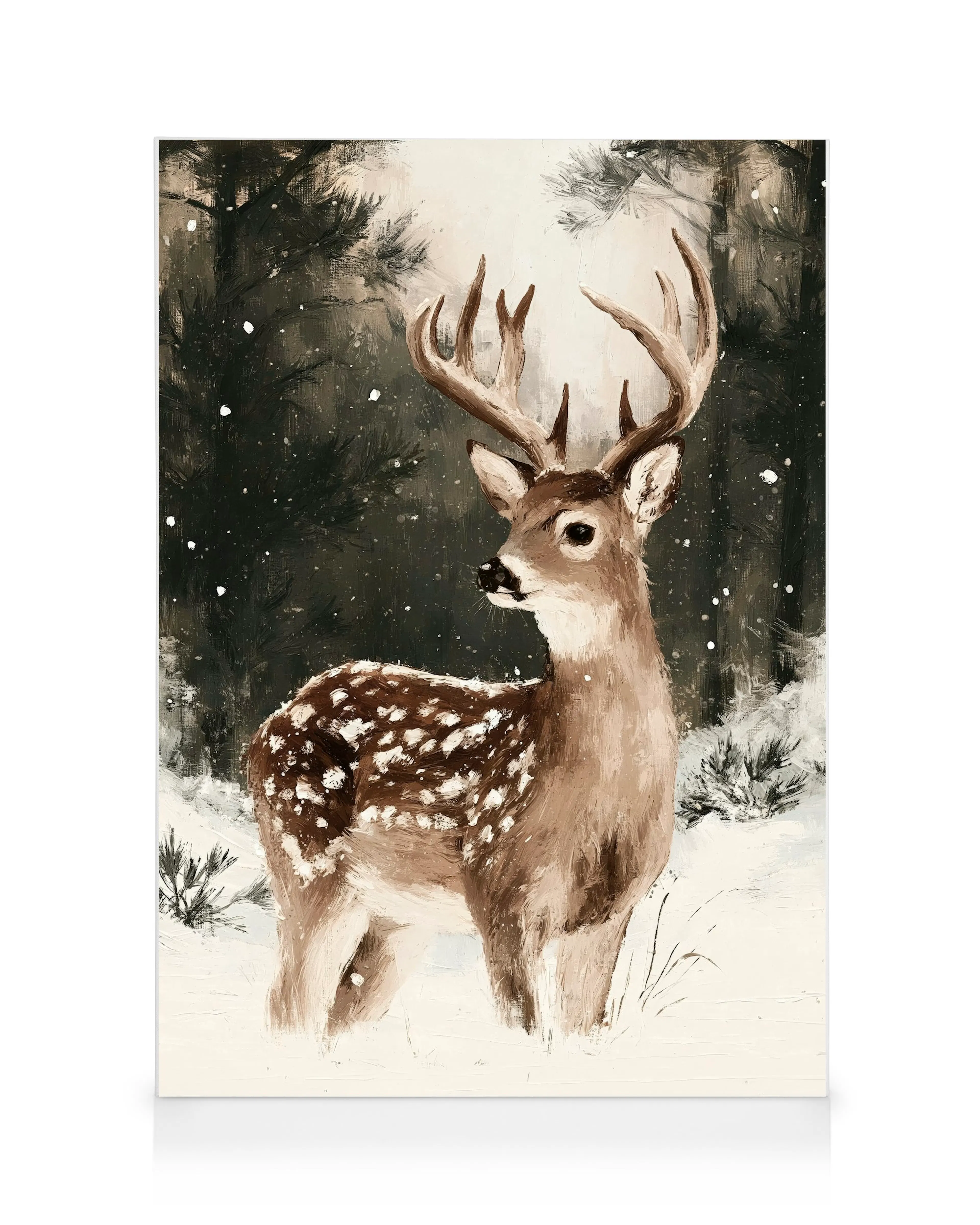 Rehkitz in Winterlandschaft Leinwandbild 0