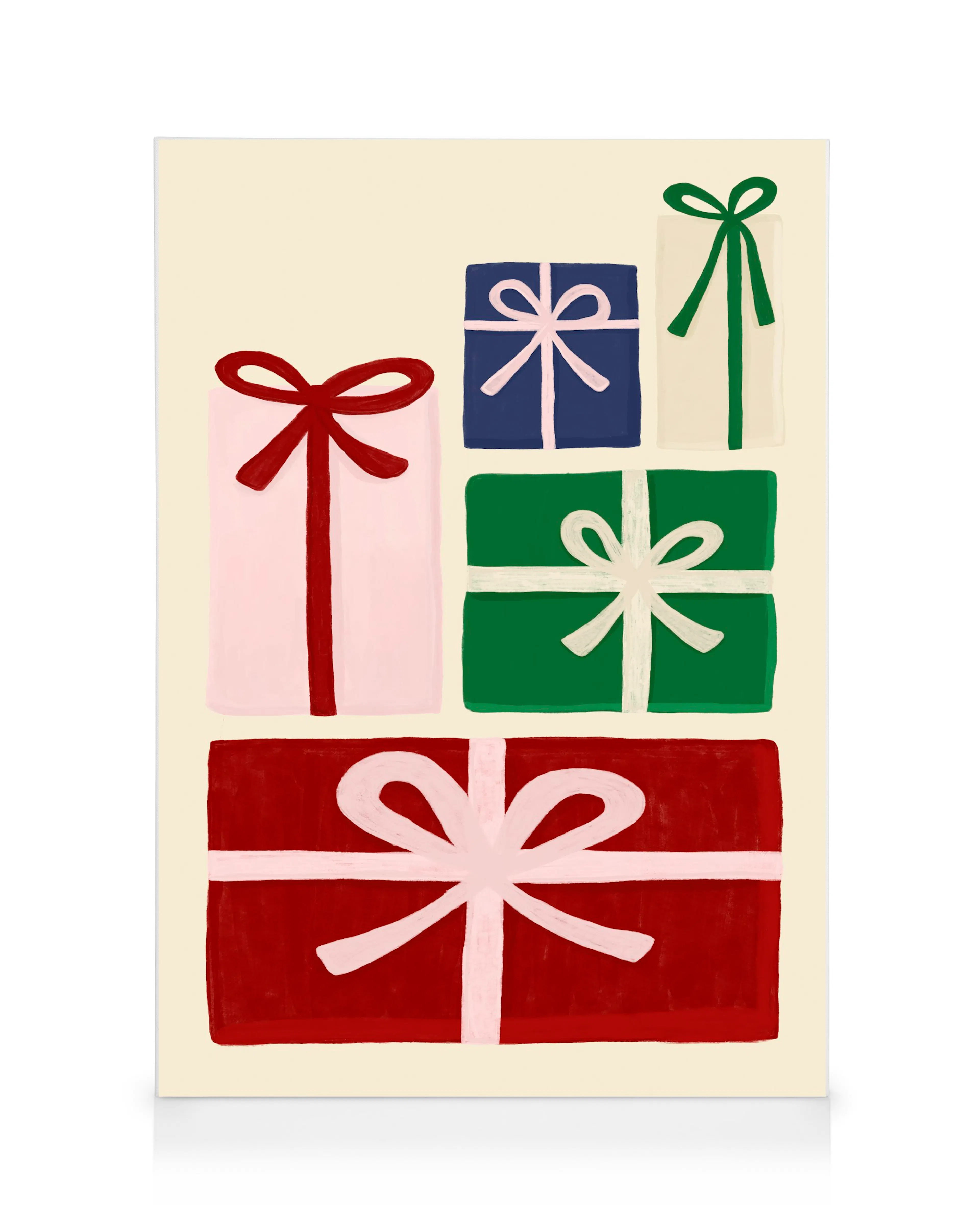 Rote Weihnachtsgeschenke Leinwandbild 0