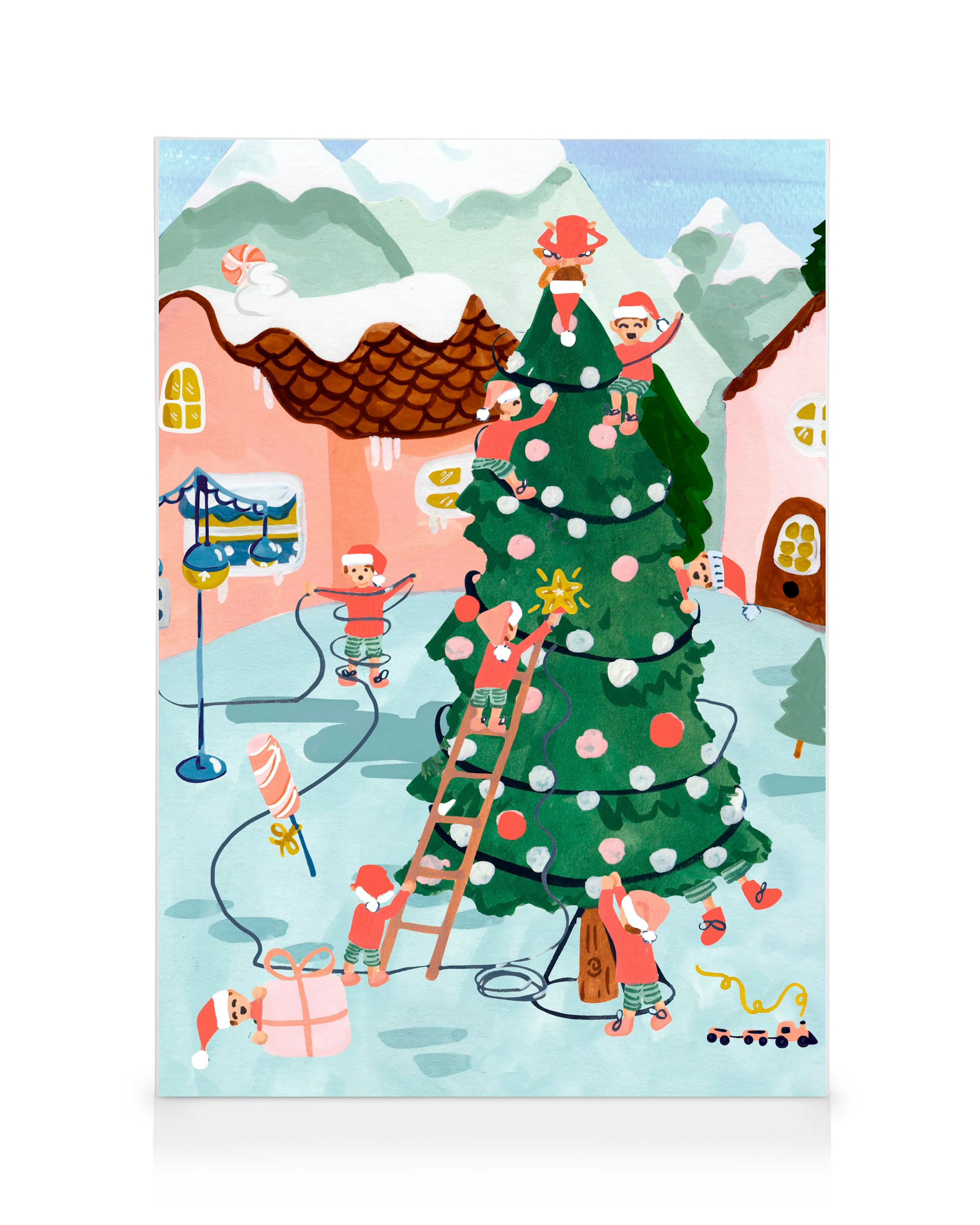 Weihnachtsvorbereitungen Leinwandbild 0