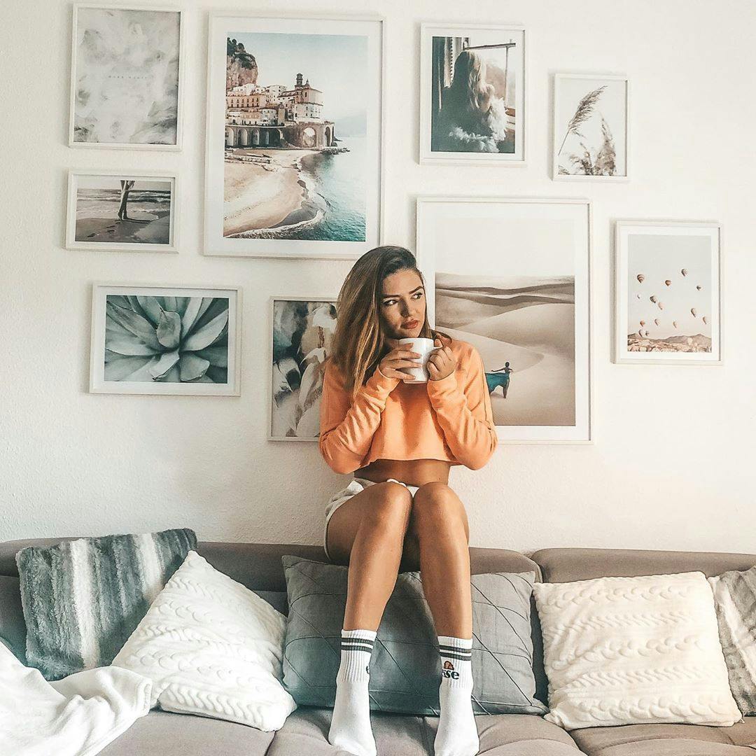 ウォールアート 木製フレーム 写真ポスター インテリア 実例