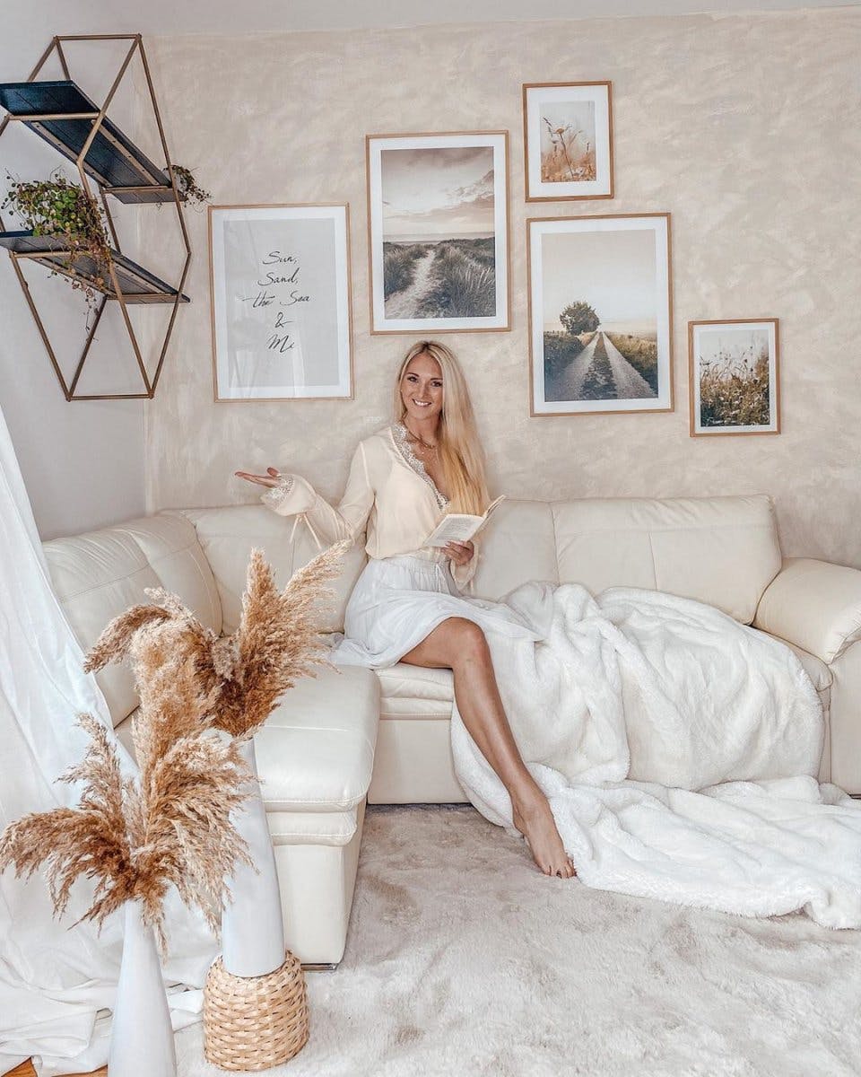 Stunning living room gallery wall nature sea posters