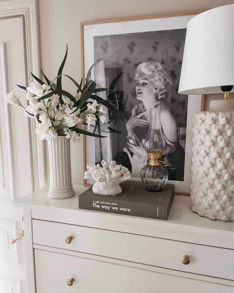 Poster iconico marilyn e cornici rovere
