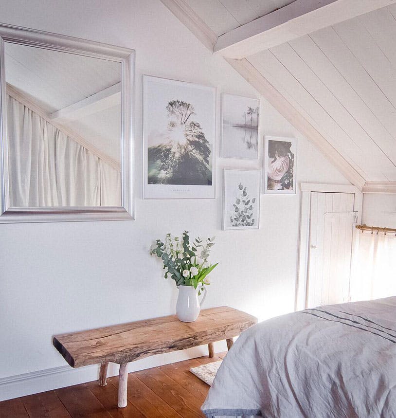 Botanische Poster Naturposter Morning Sun Silberrahmen